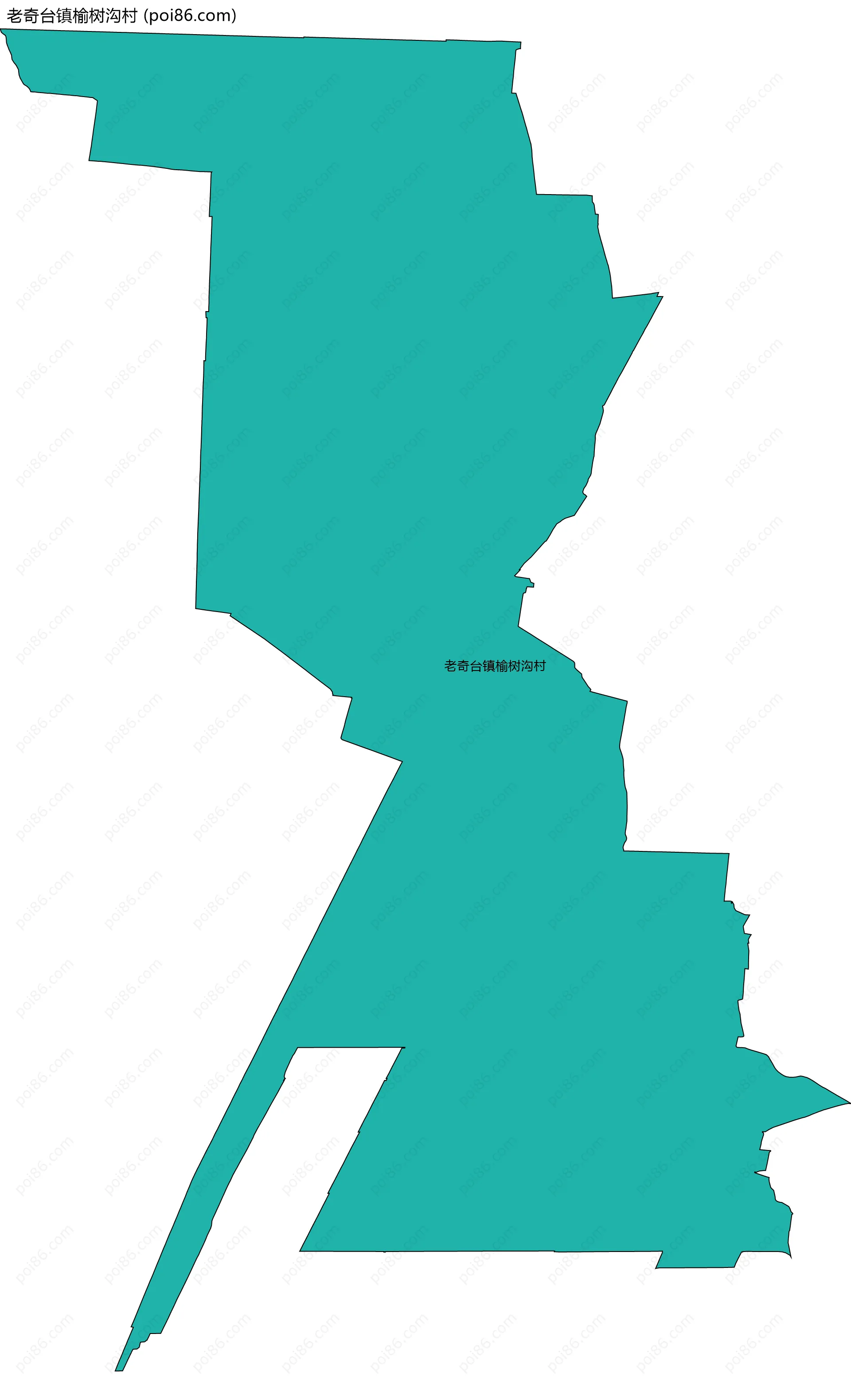 老奇台镇榆树沟村边界地图