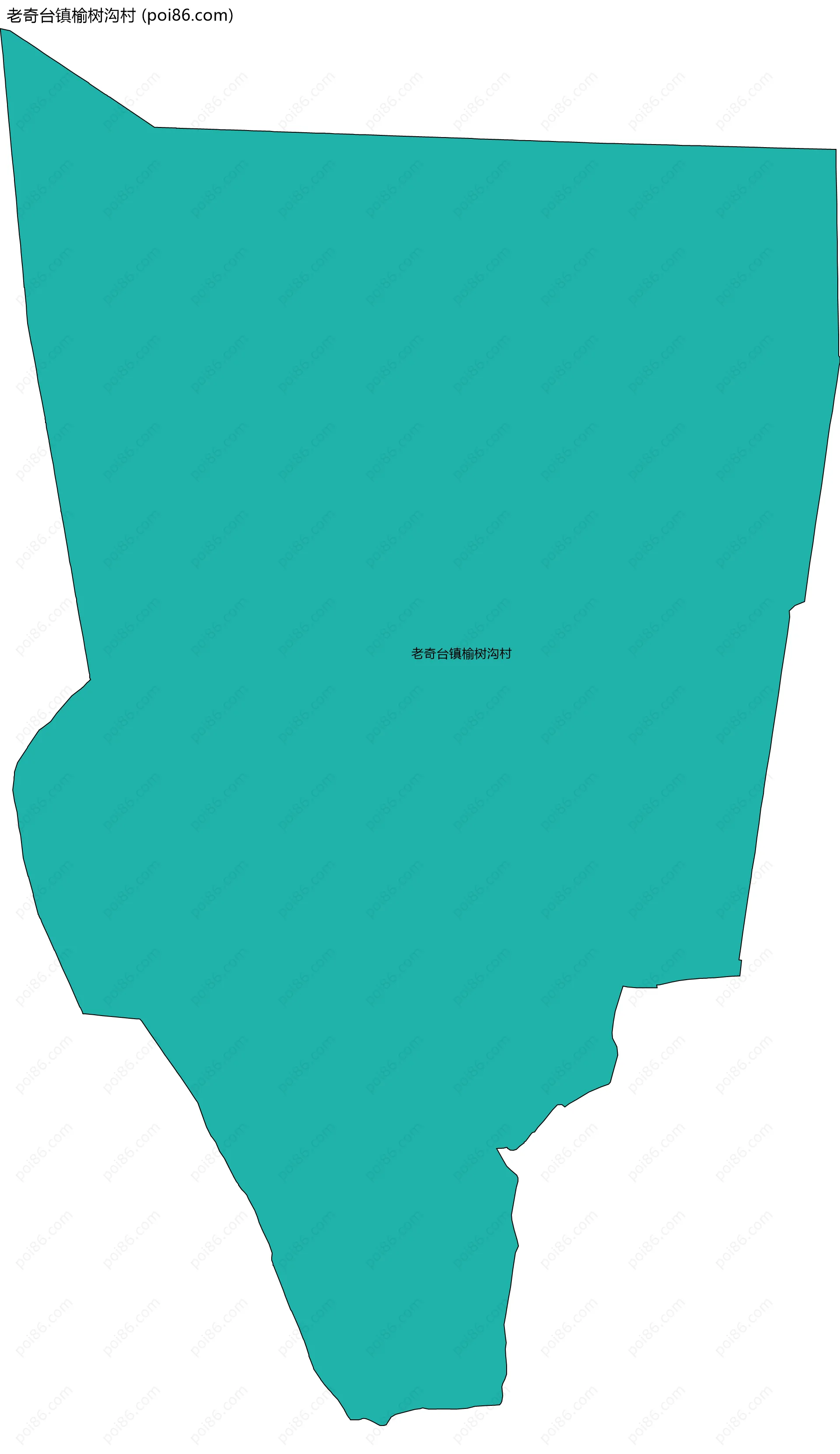 老奇台镇榆树沟村边界地图