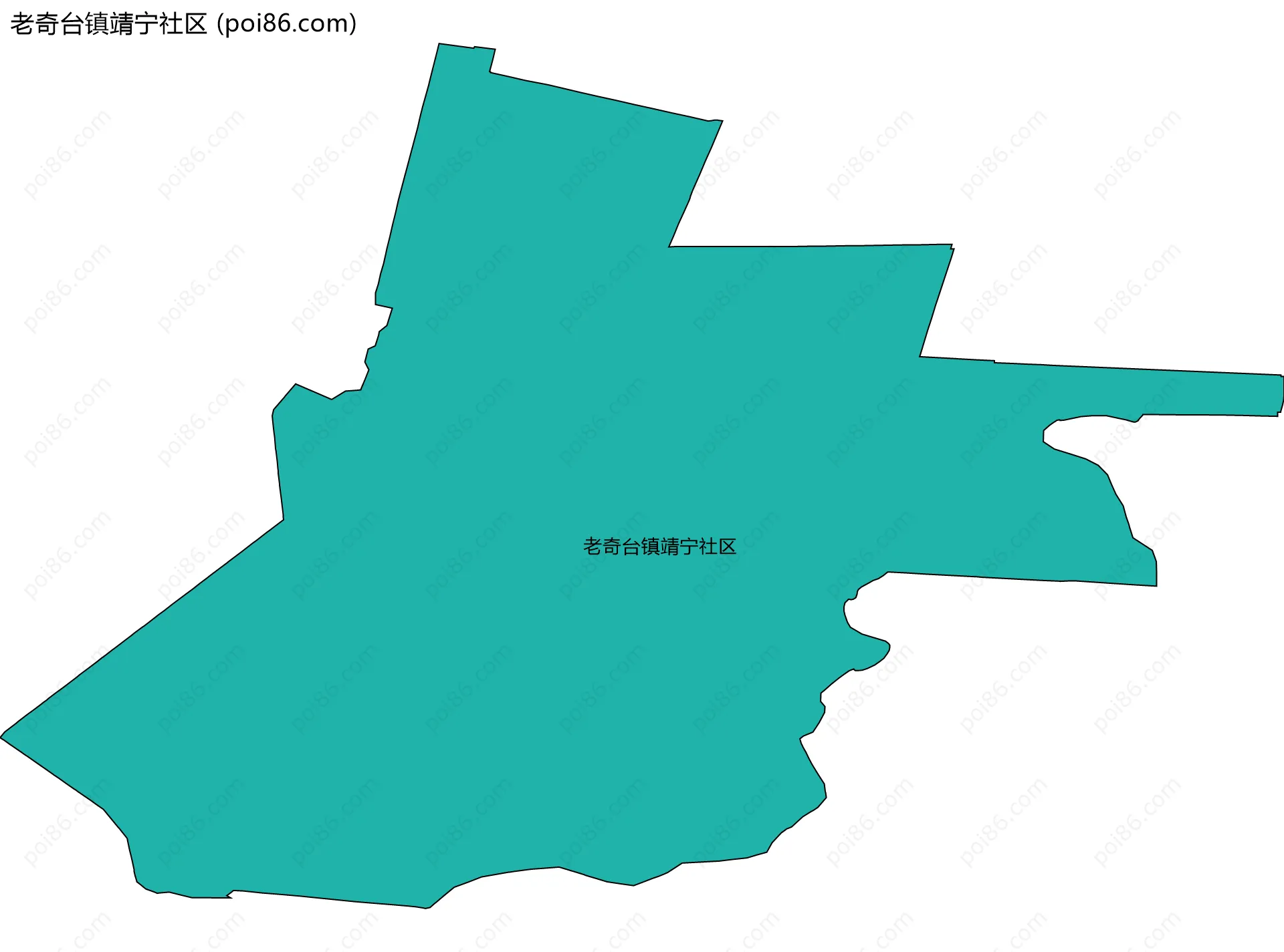 老奇台镇靖宁社区边界地图