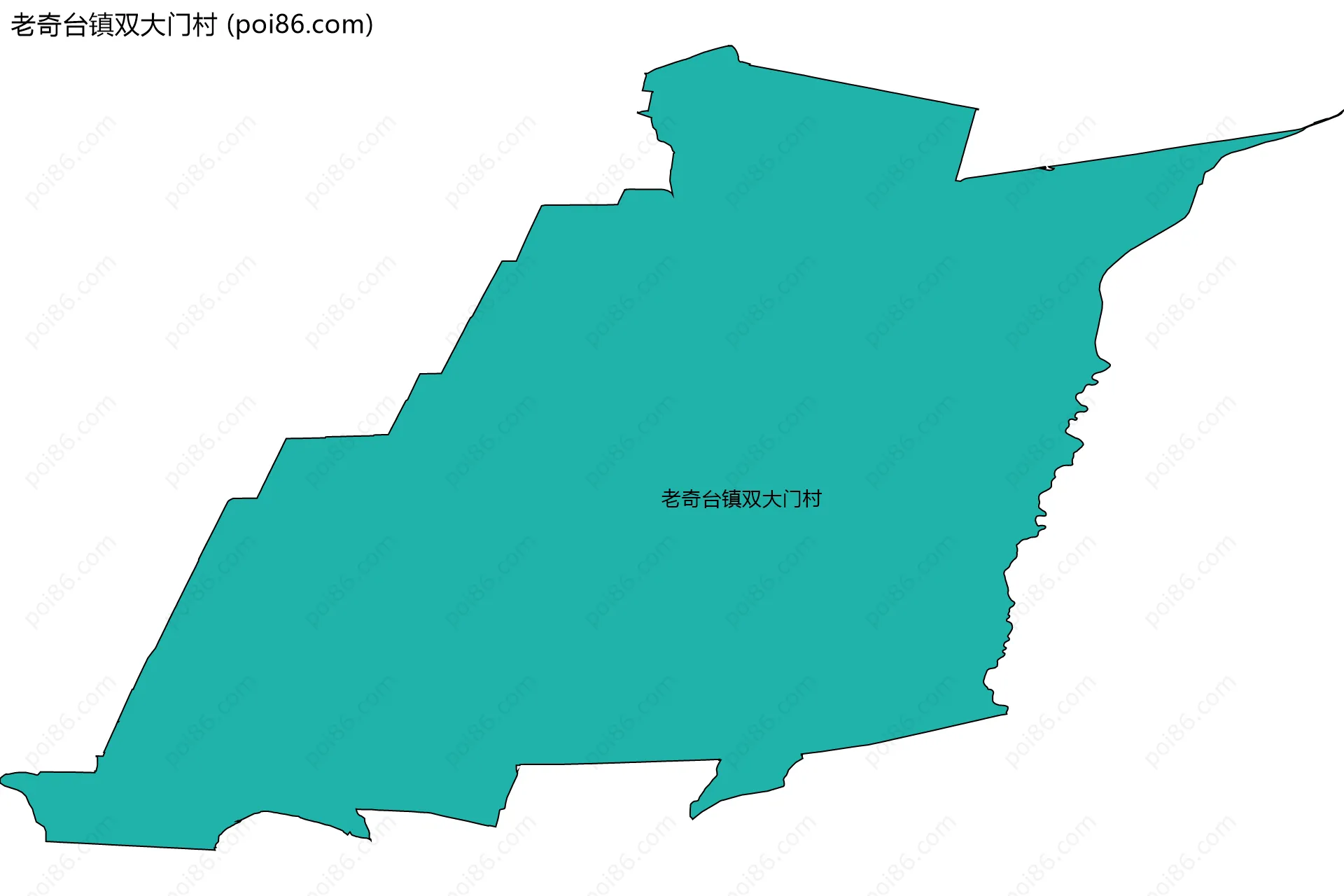 老奇台镇双大门村边界地图