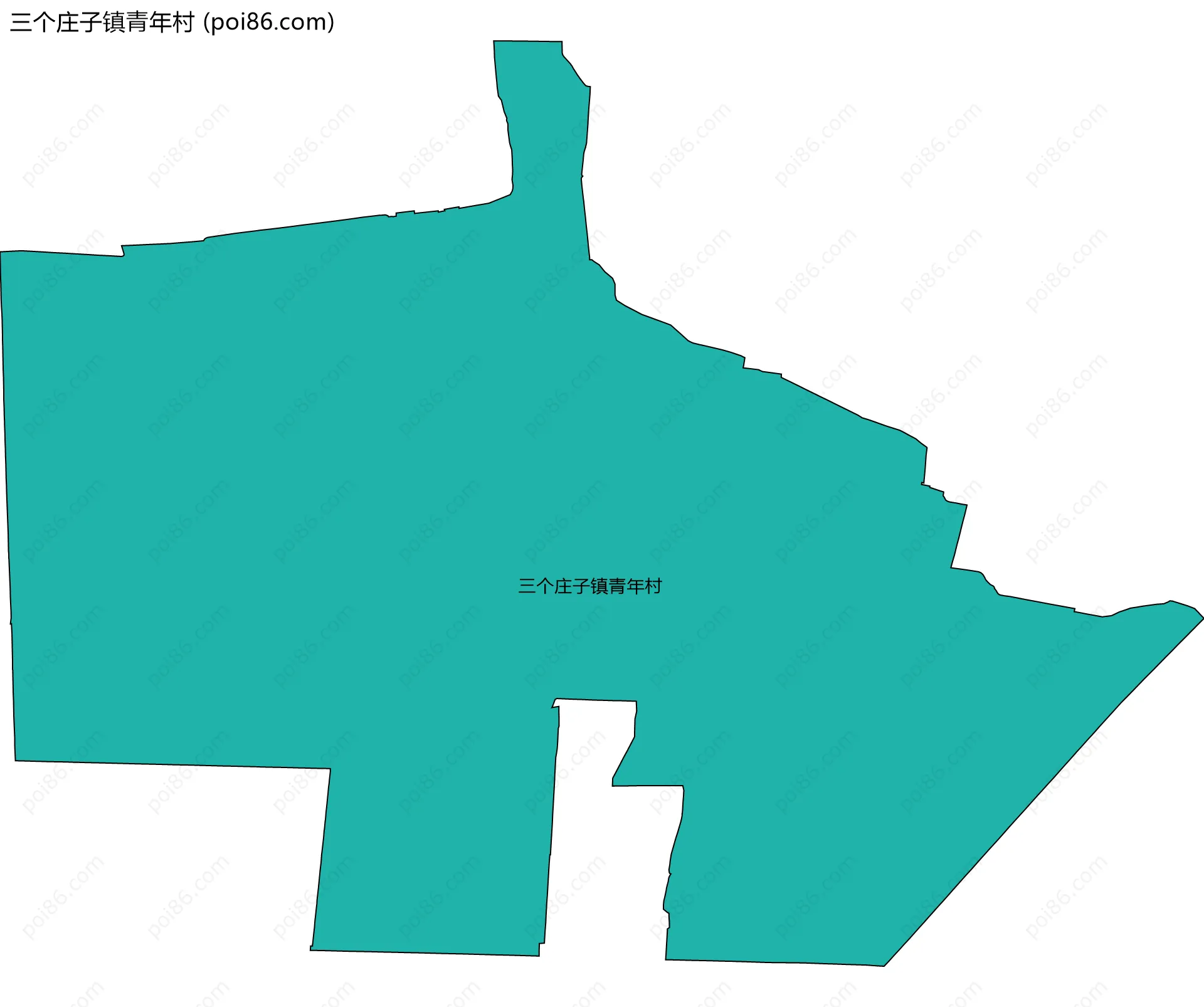 三个庄子镇青年村边界地图