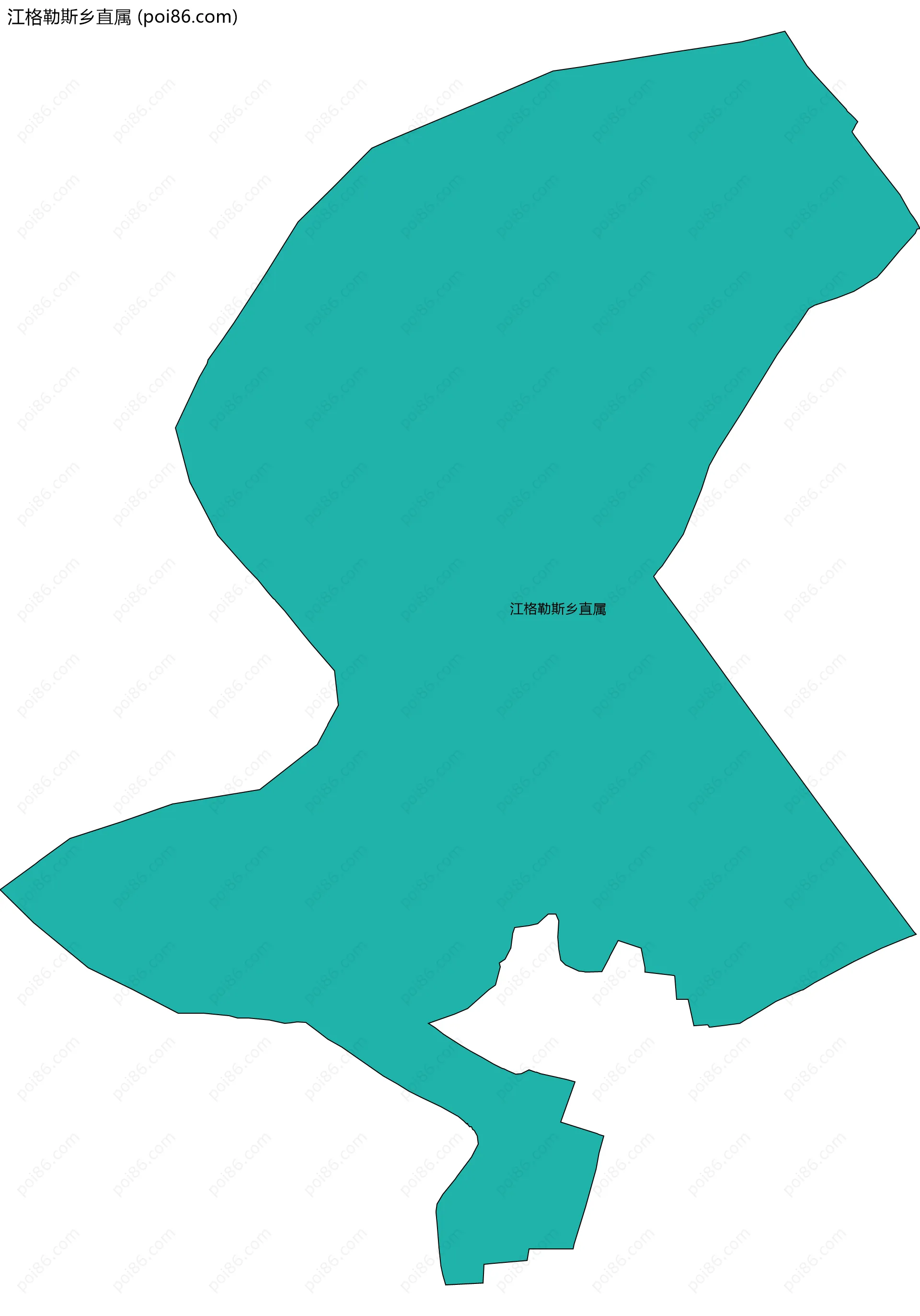 江格勒斯乡直属边界地图
