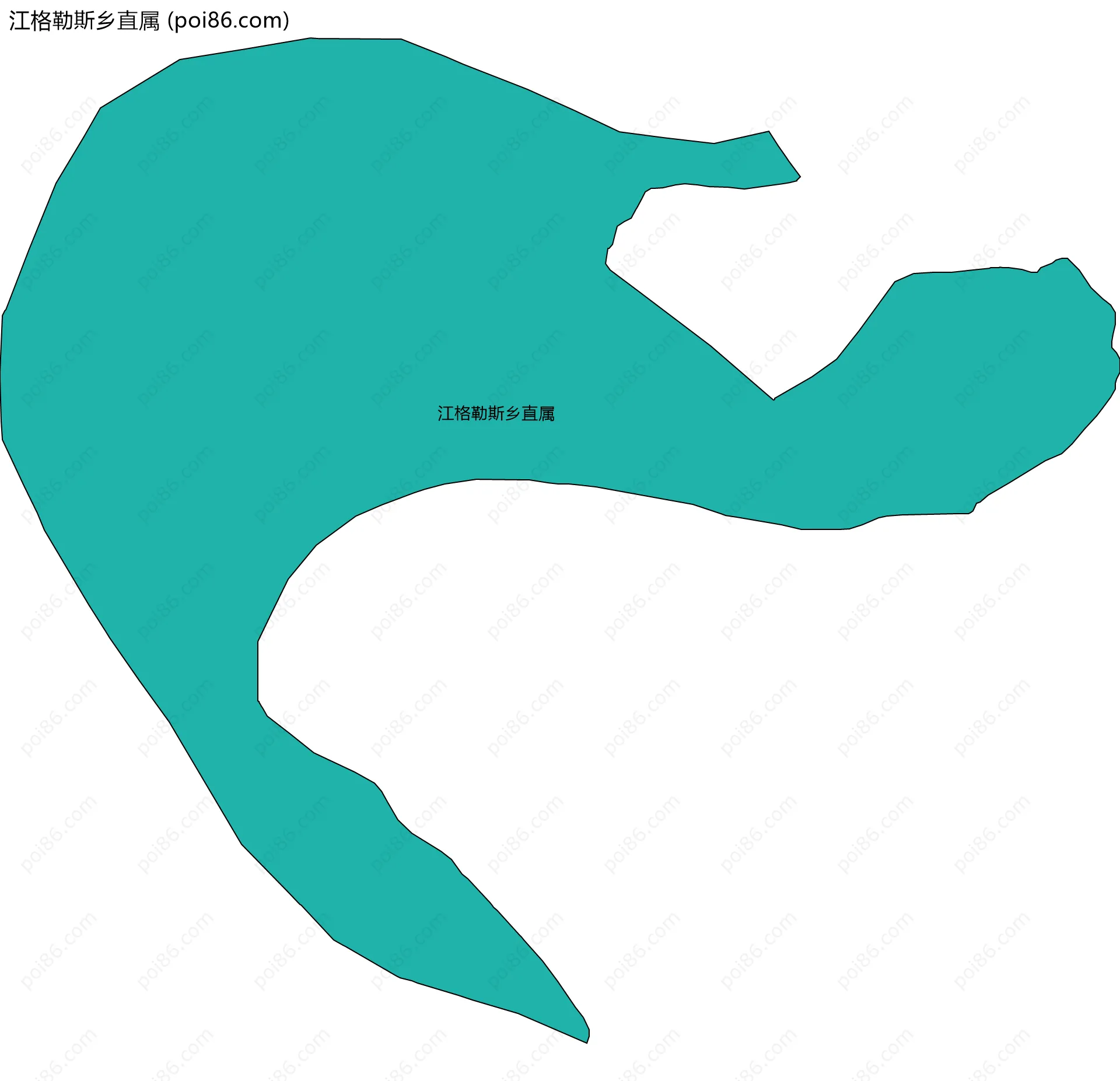 江格勒斯乡直属边界地图