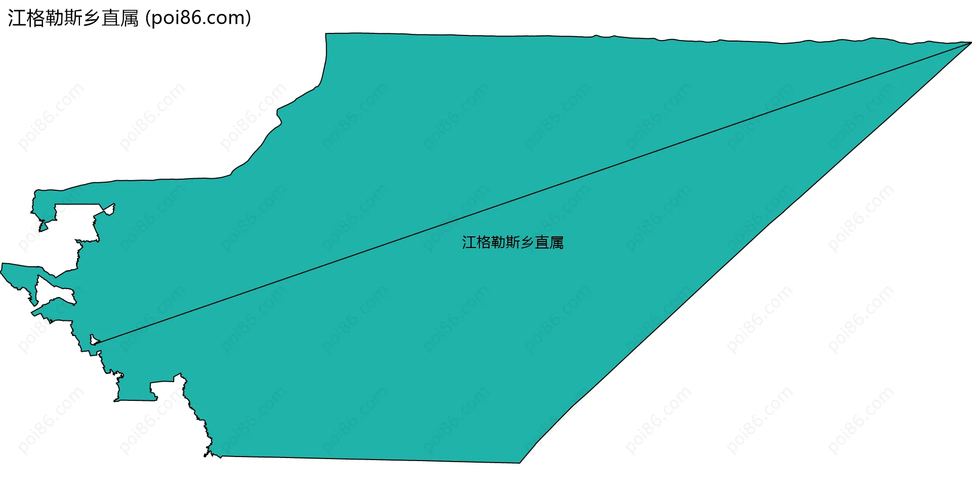 江格勒斯乡直属边界地图
