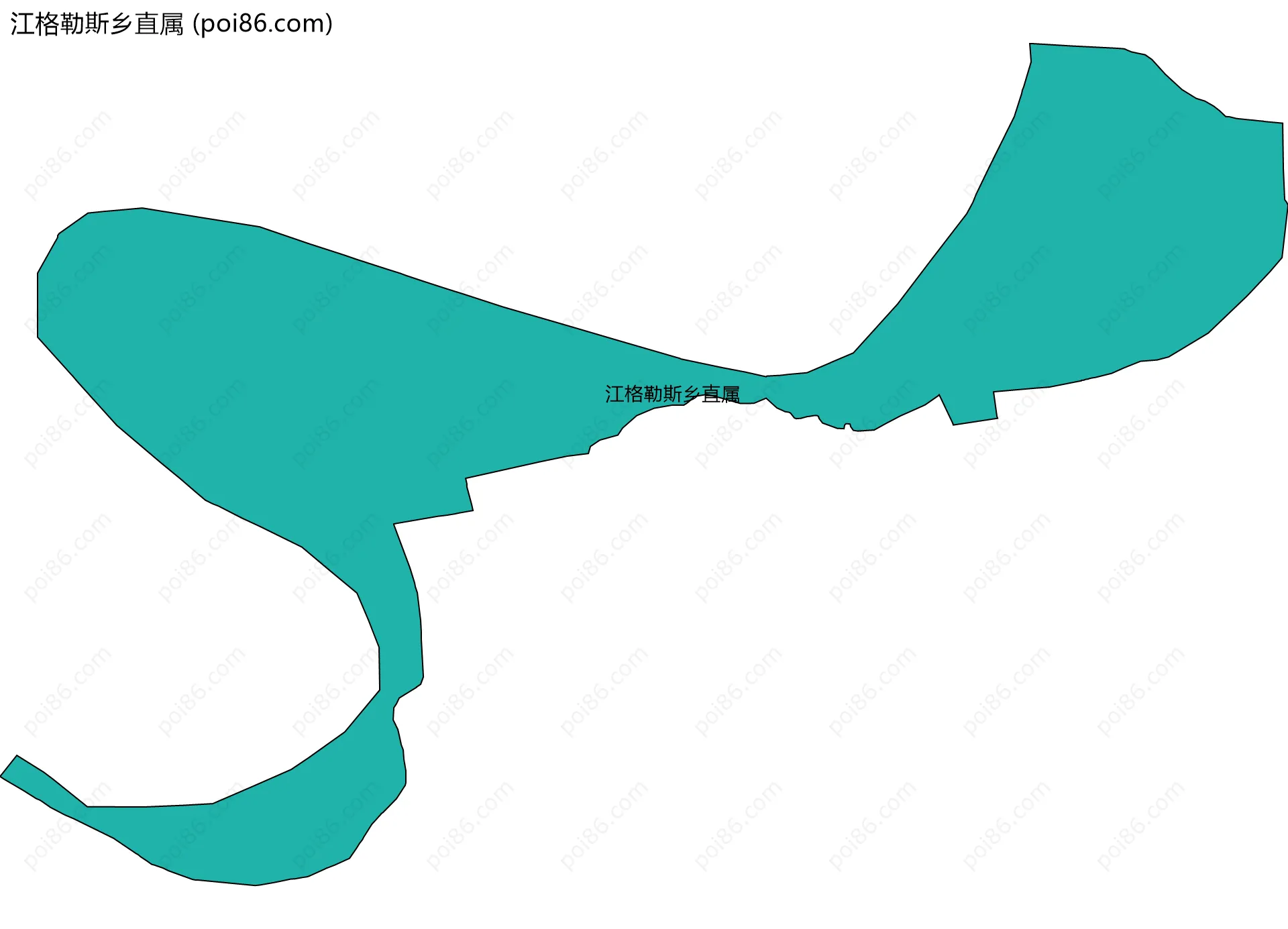 江格勒斯乡直属边界地图