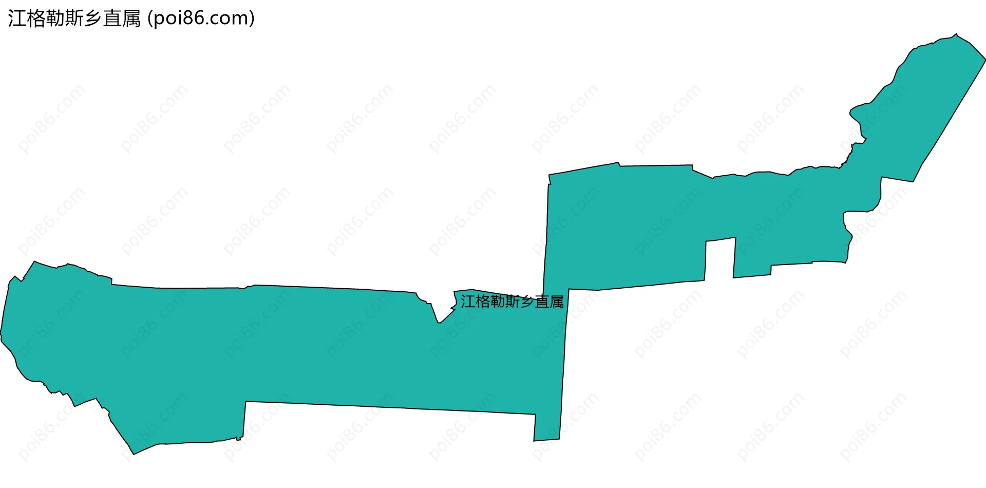江格勒斯乡直属边界地图