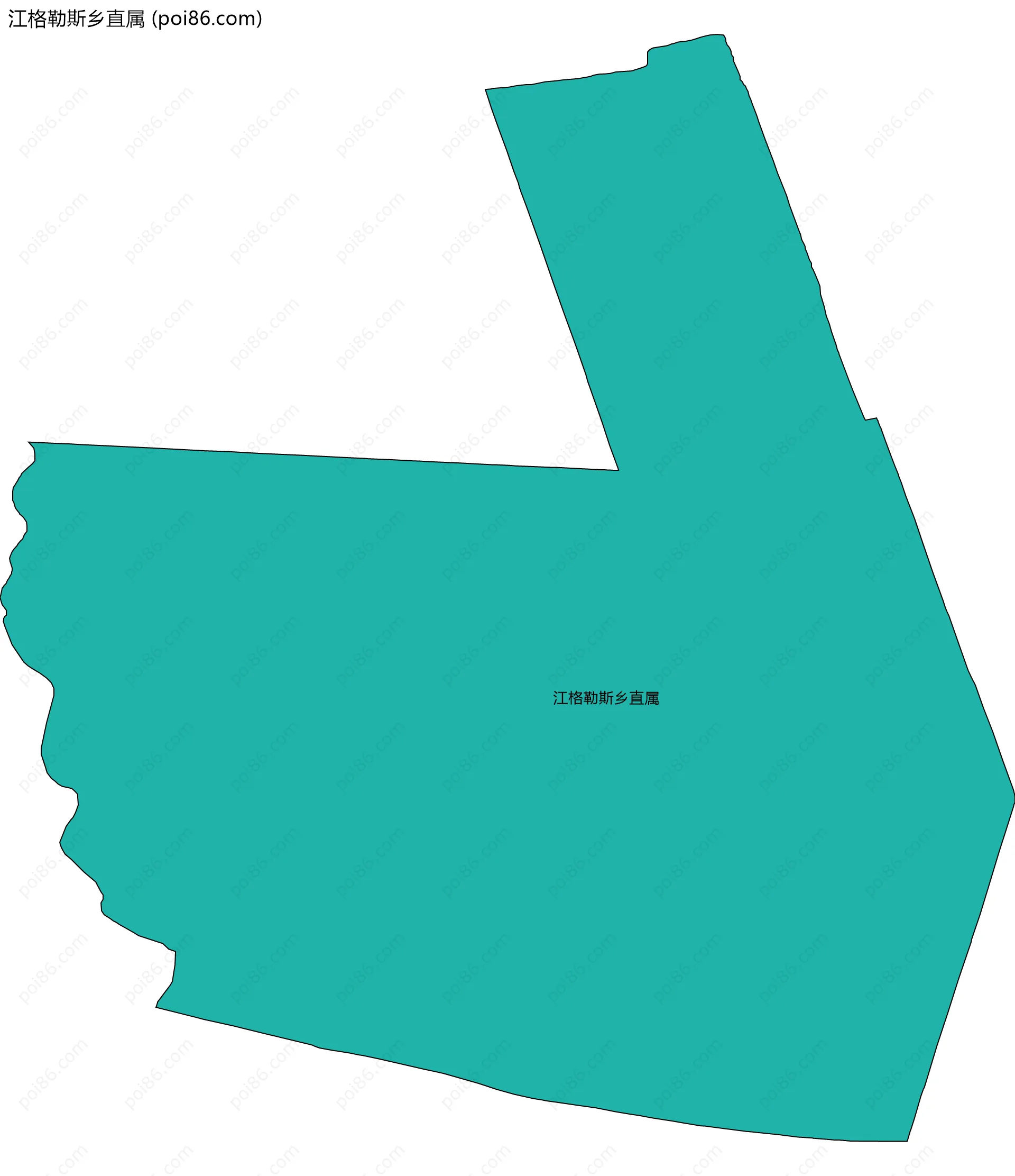 江格勒斯乡直属边界地图