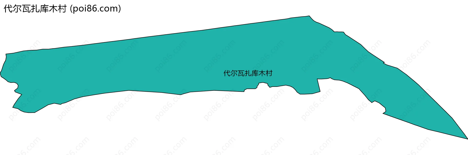 代尔瓦扎库木村边界地图