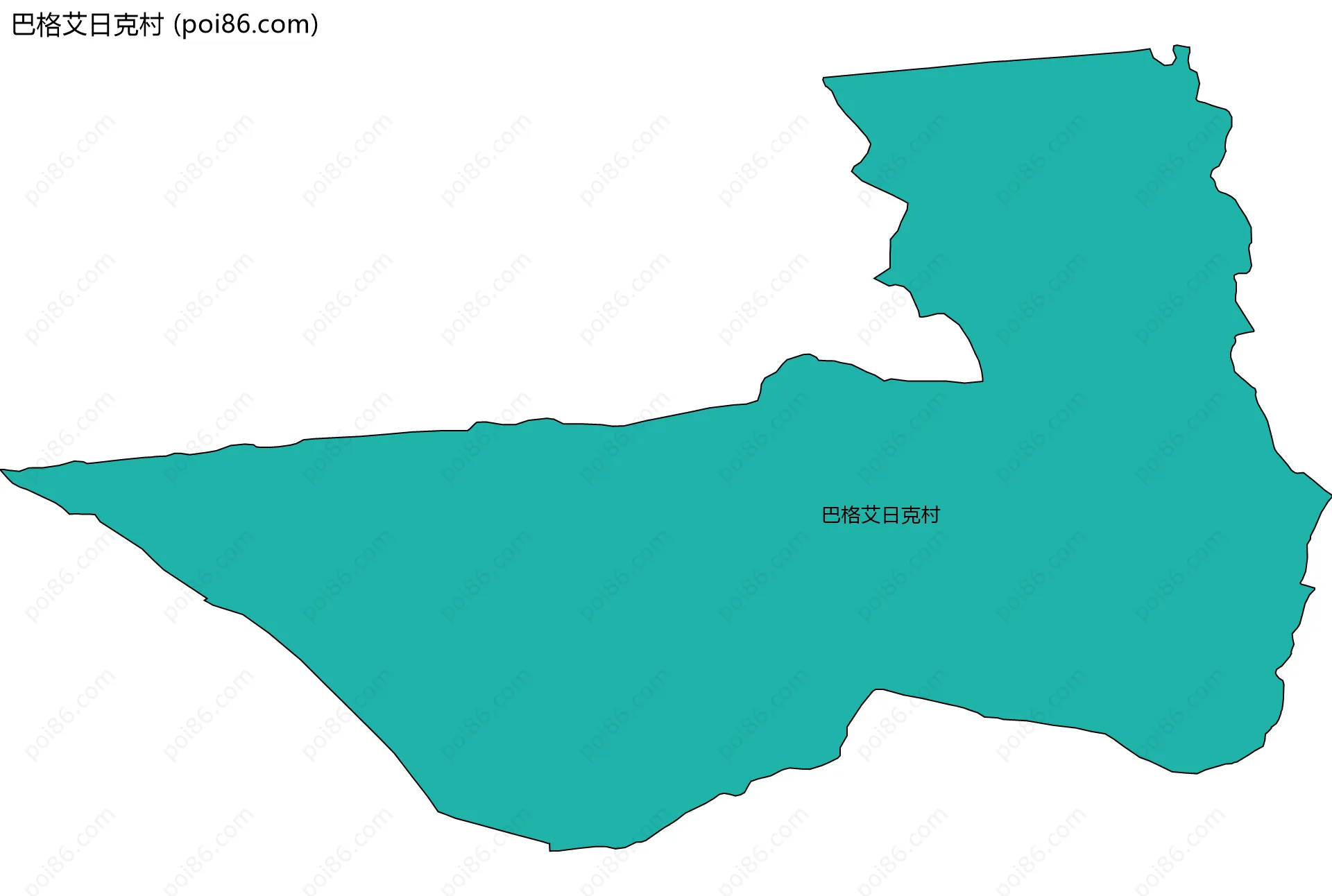 巴格艾日克村边界地图