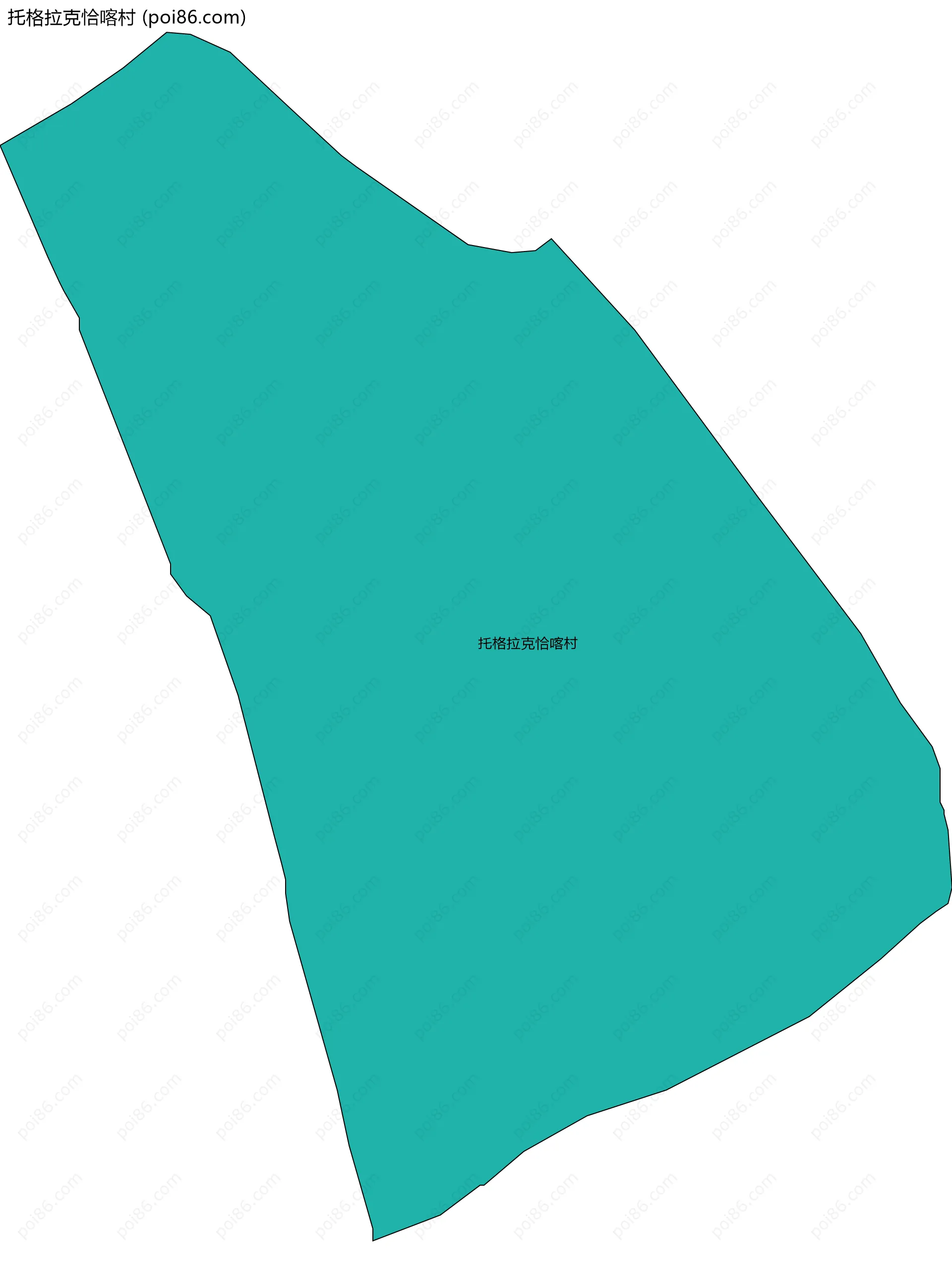托格拉克恰喀村边界地图