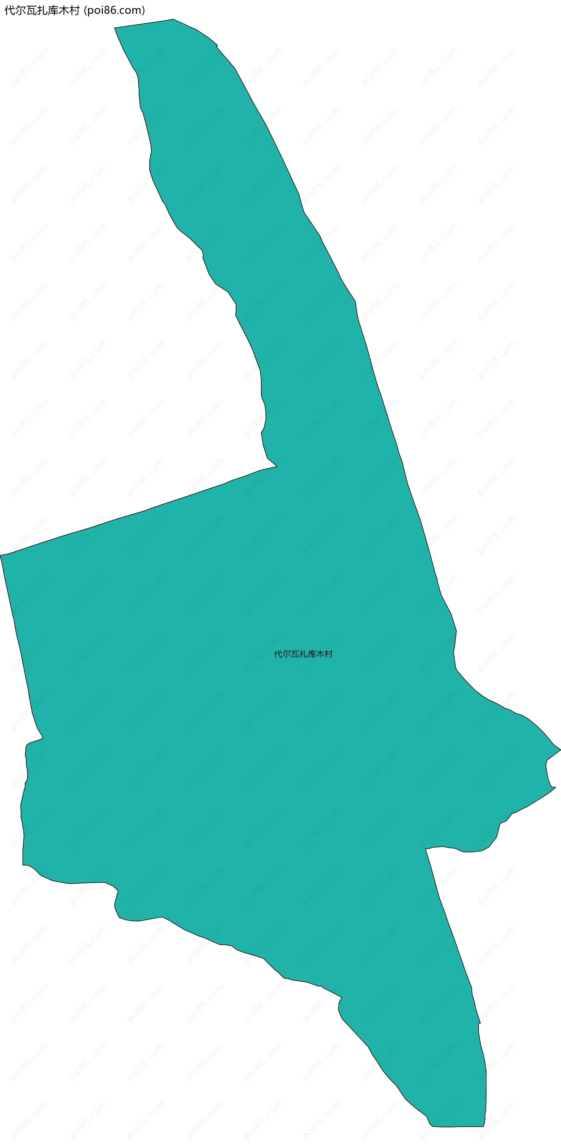 代尔瓦扎库木村边界地图