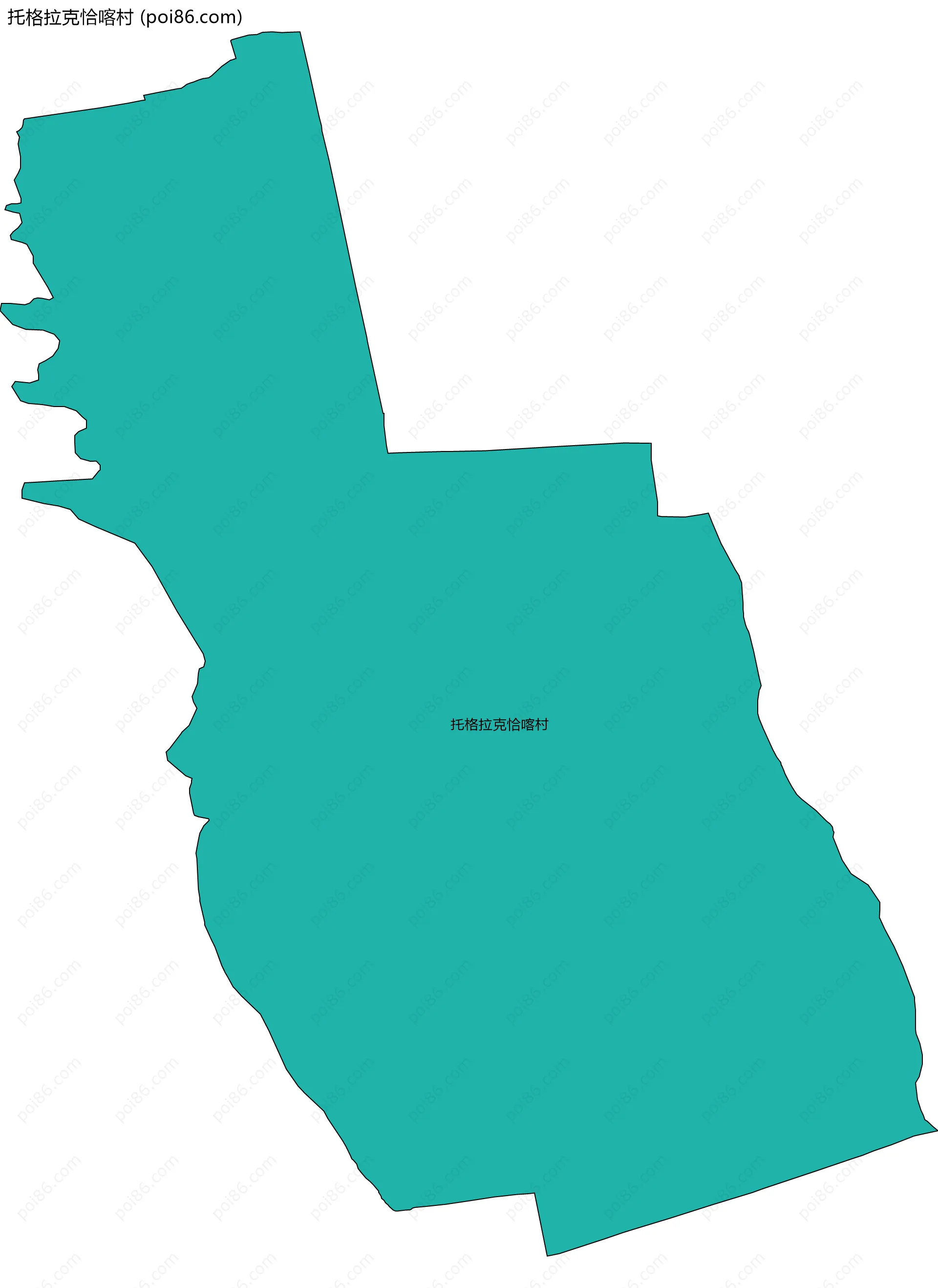 托格拉克恰喀村边界地图