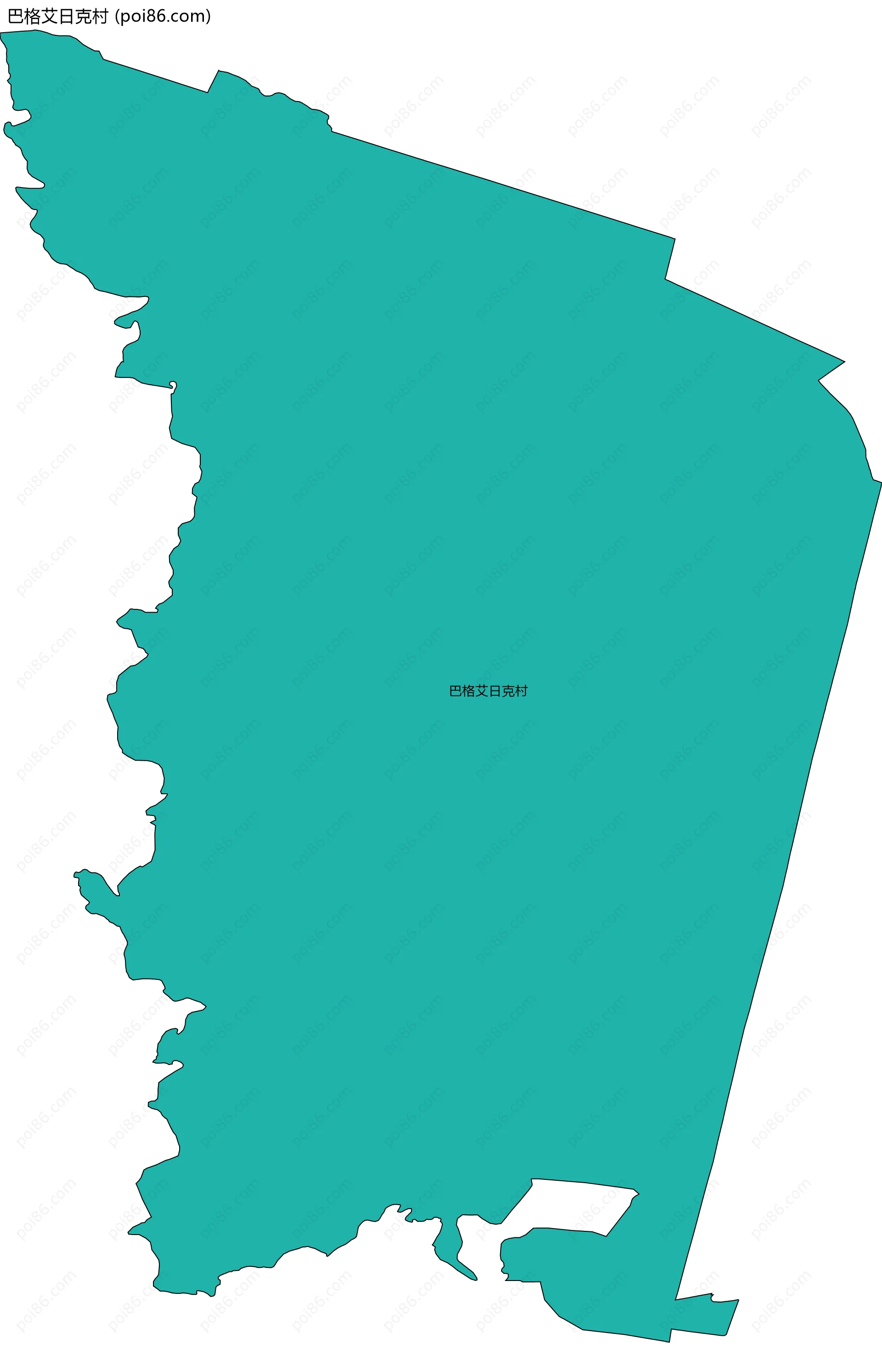 巴格艾日克村边界地图