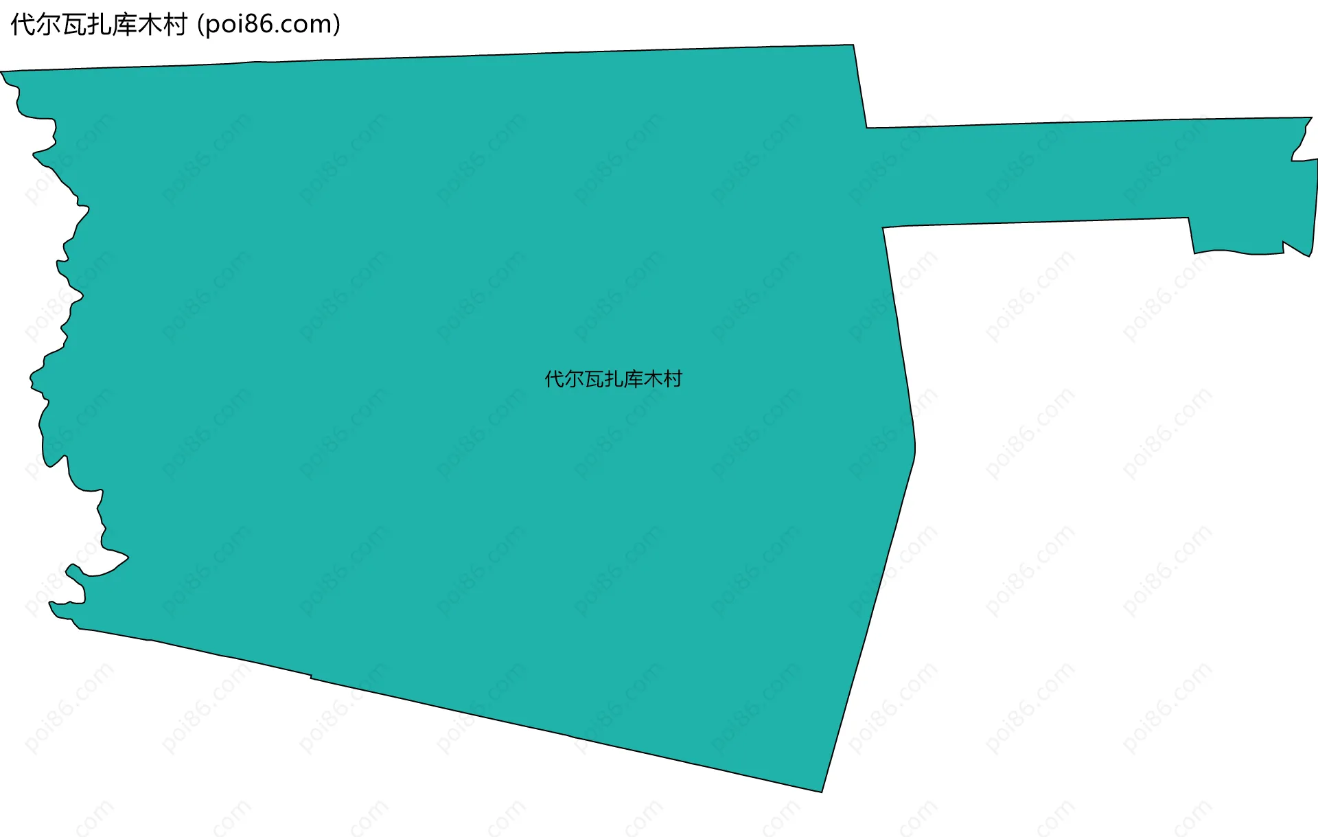 代尔瓦扎库木村边界地图