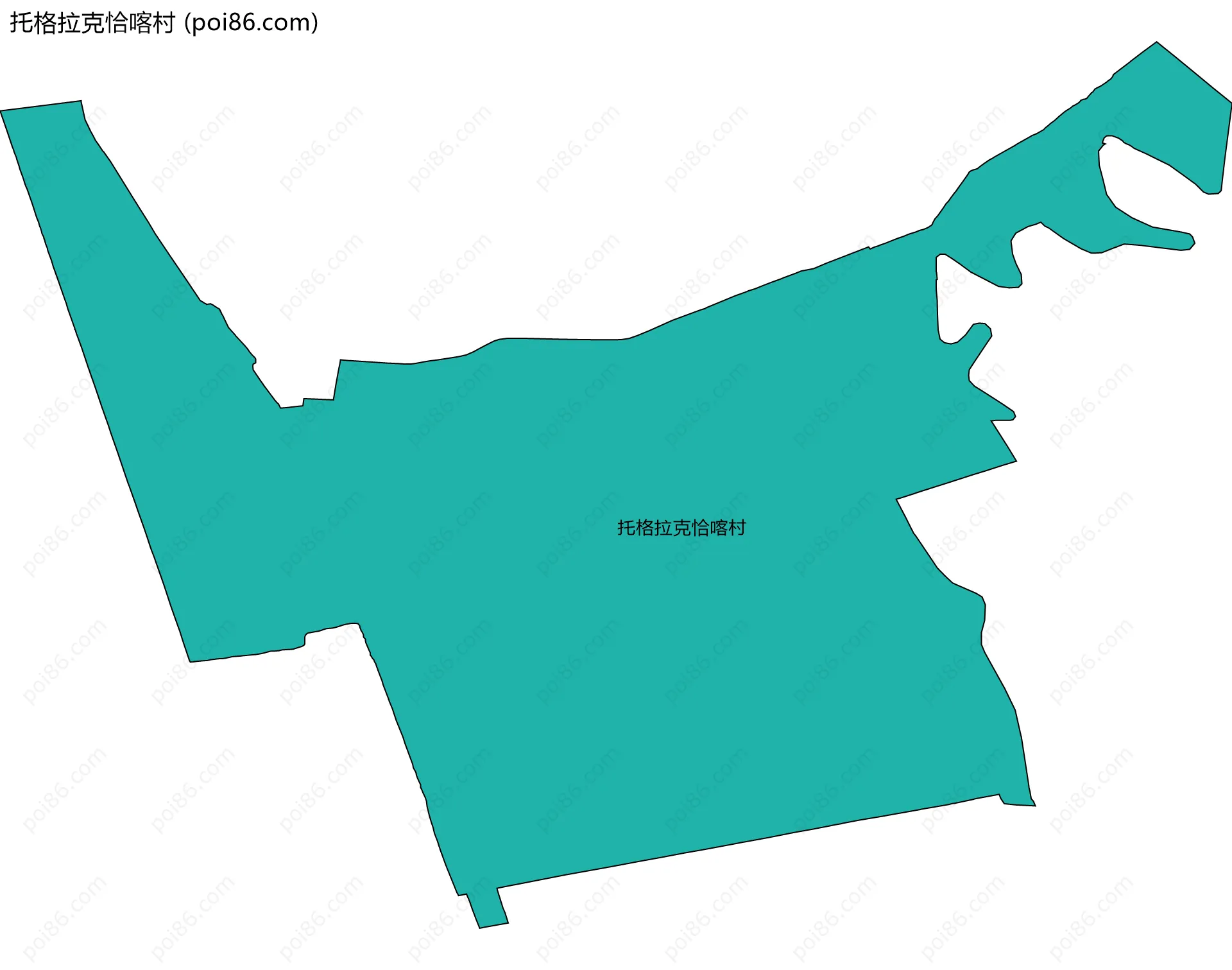 托格拉克恰喀村边界地图