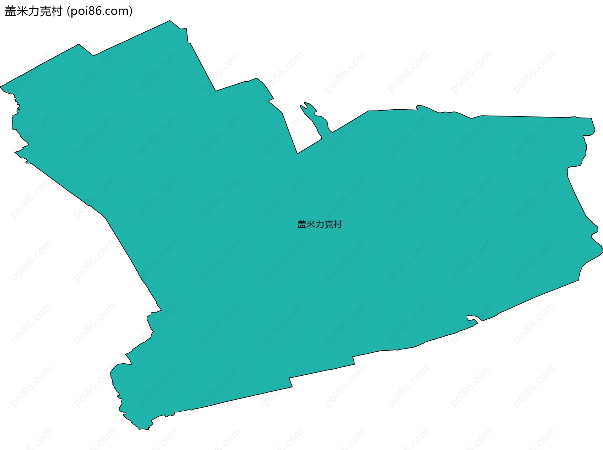 盖米力克村边界地图