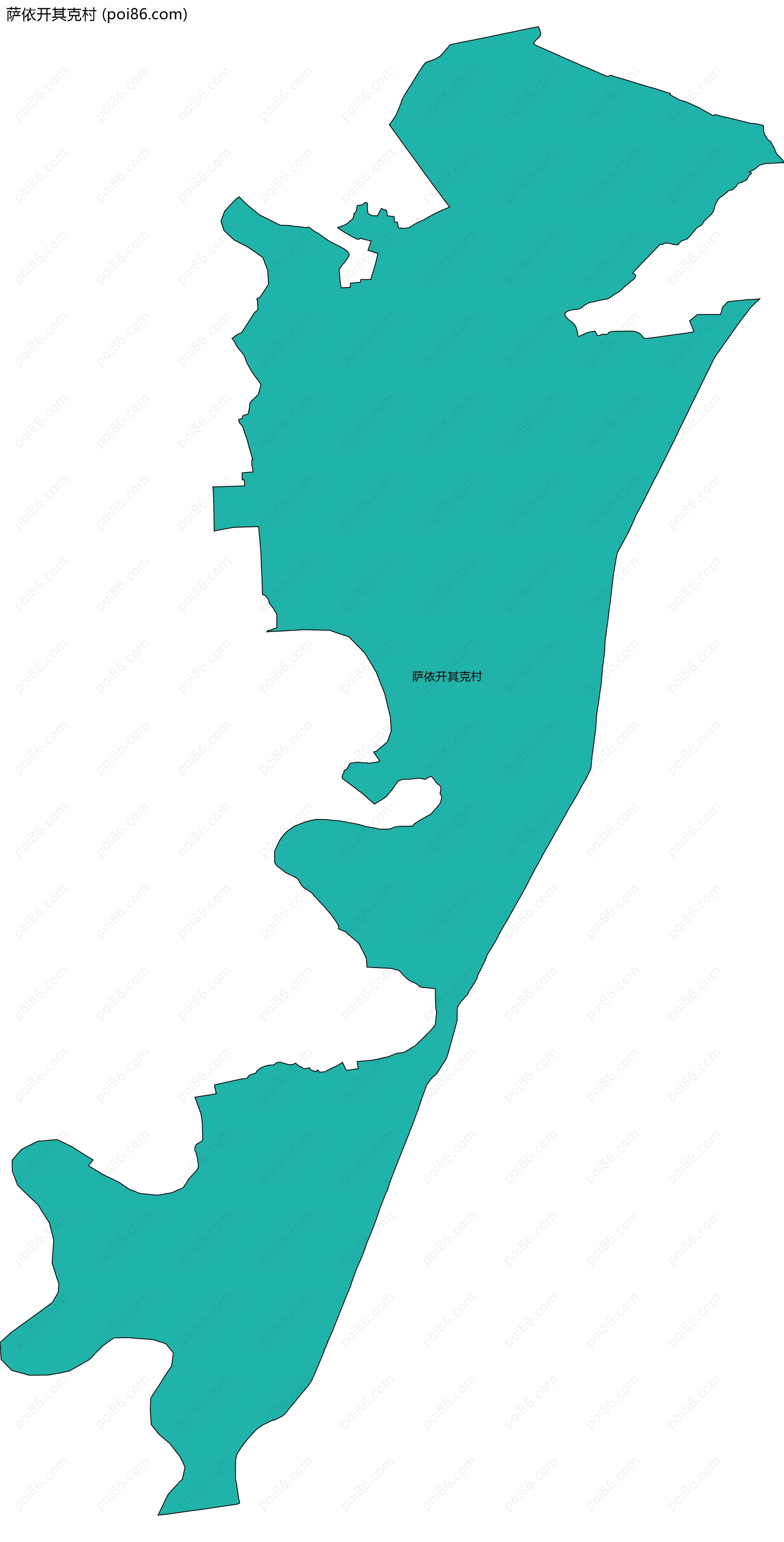 萨依开其克村边界地图