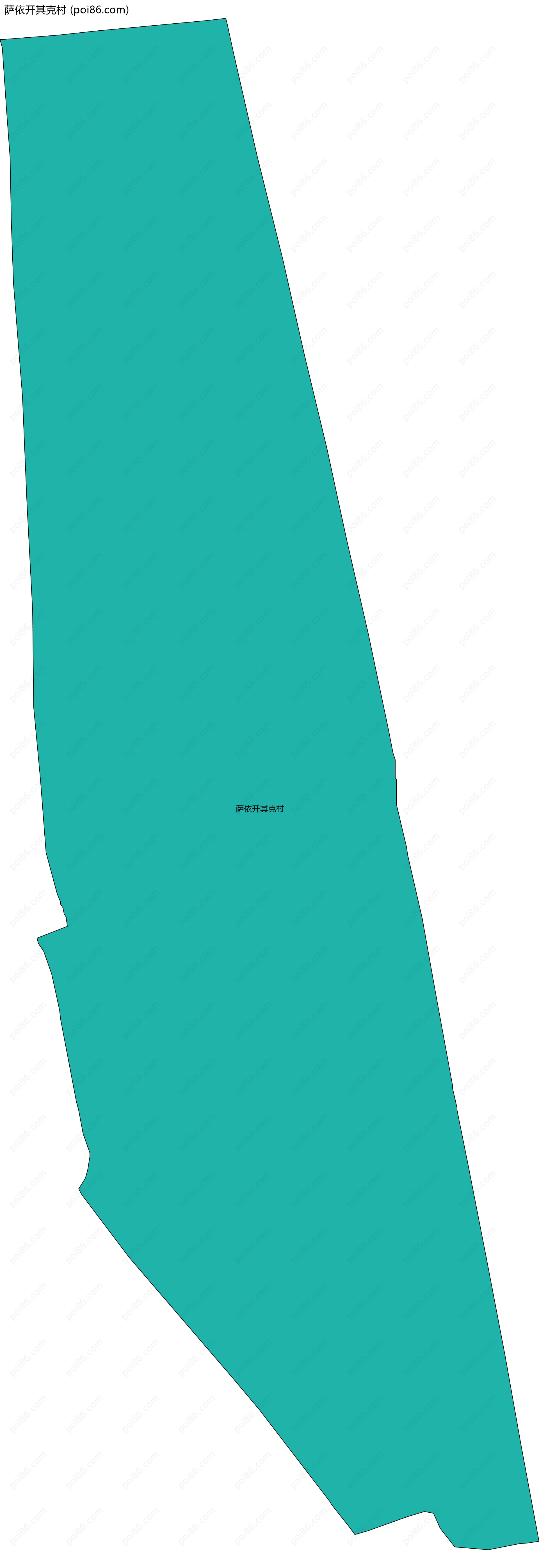 萨依开其克村边界地图