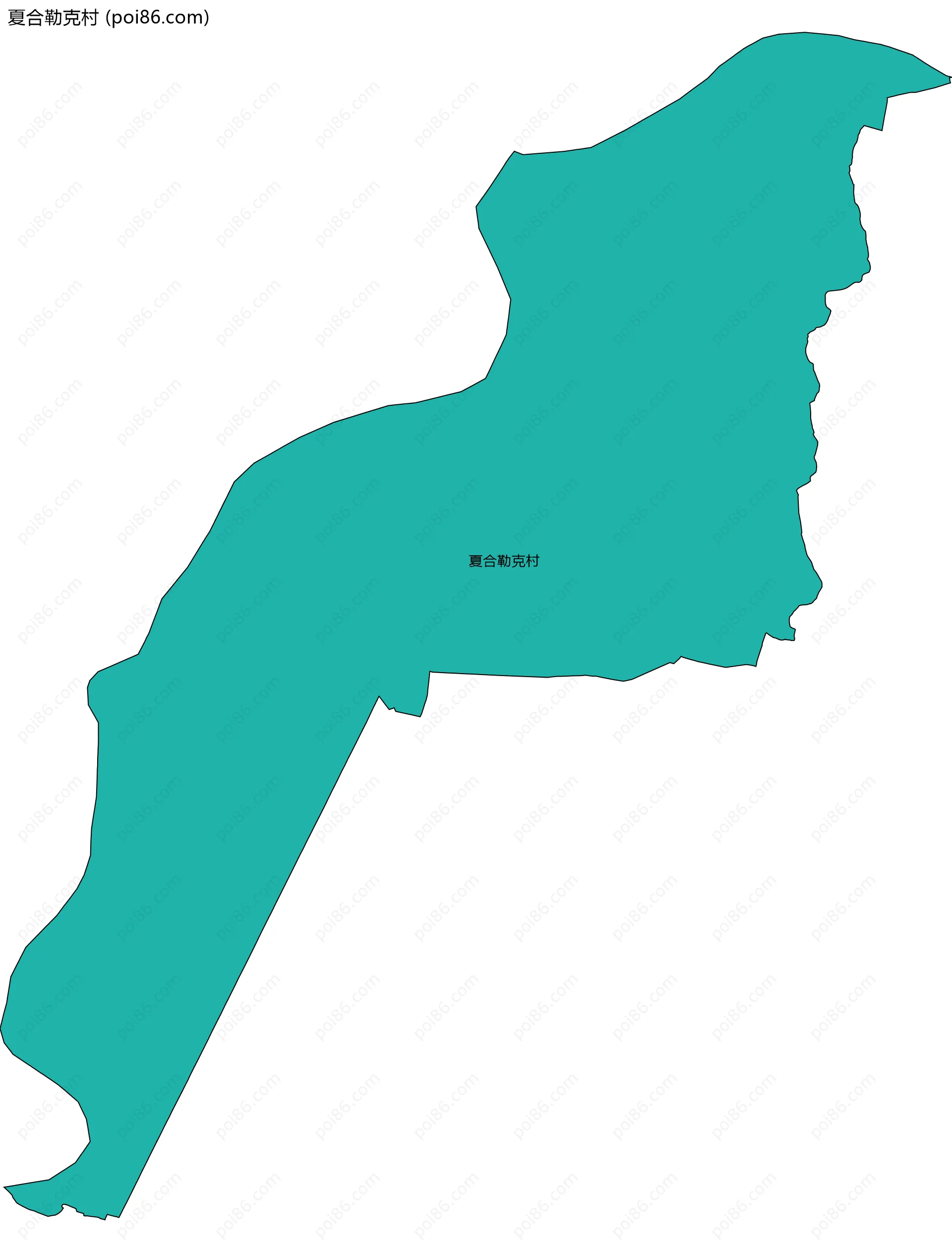 夏合勒克村边界地图