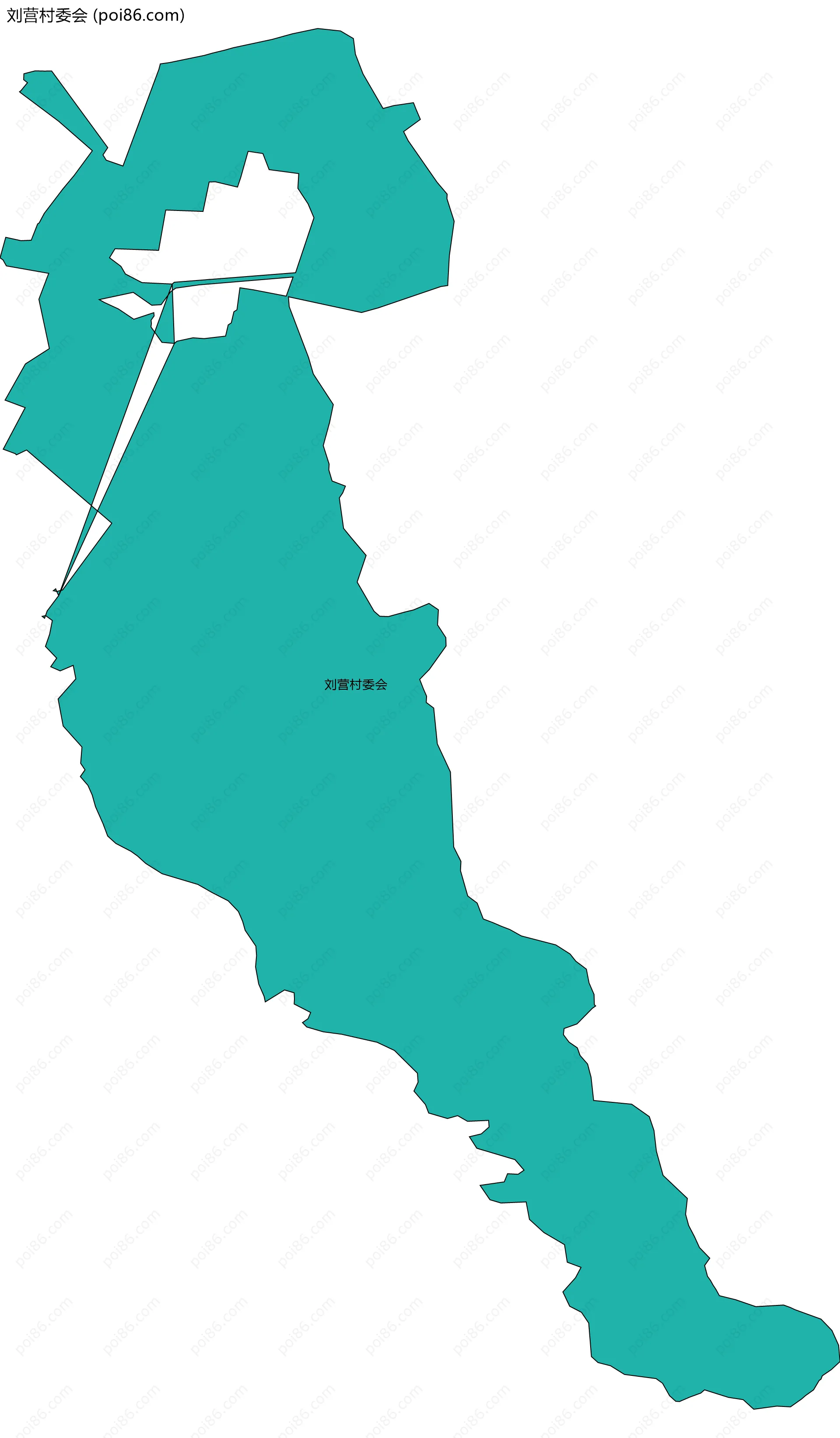 刘营村委会边界地图
