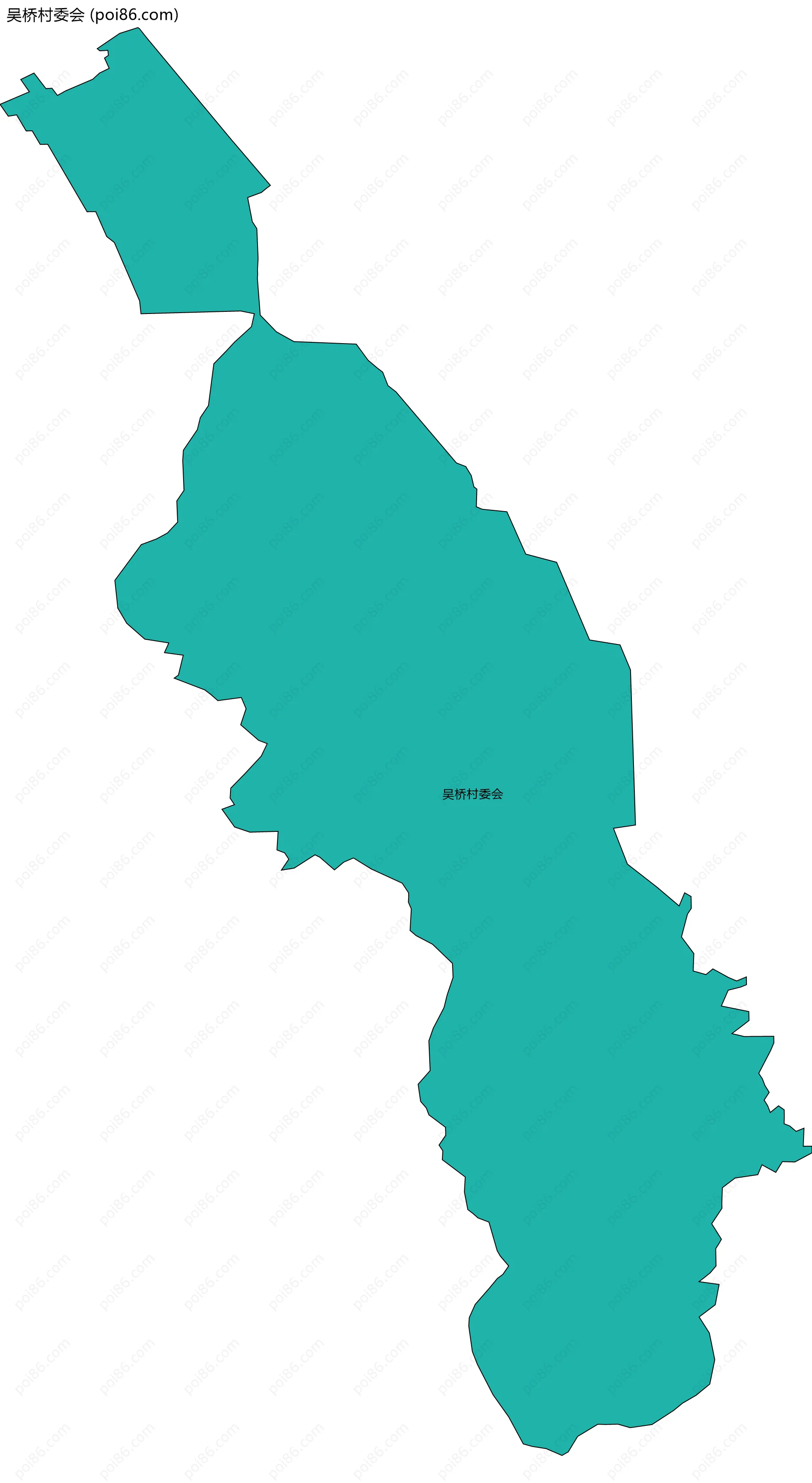 吴桥村委会边界地图