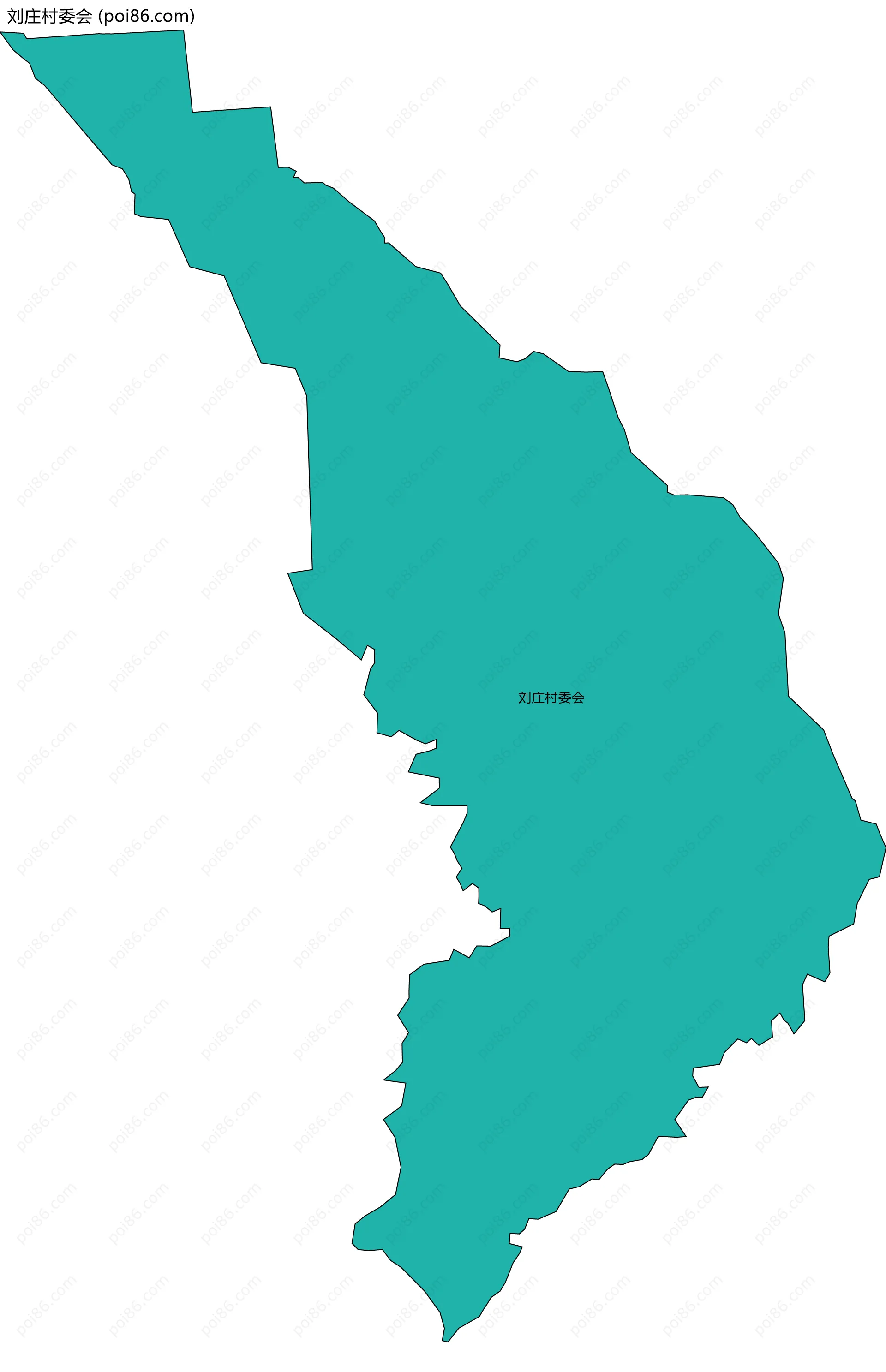 刘庄村委会边界地图