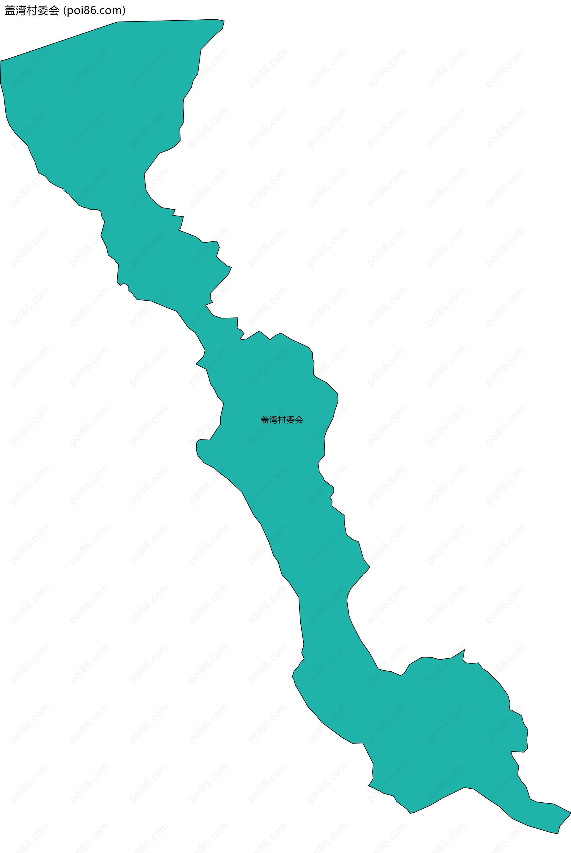 盖湾村委会边界地图