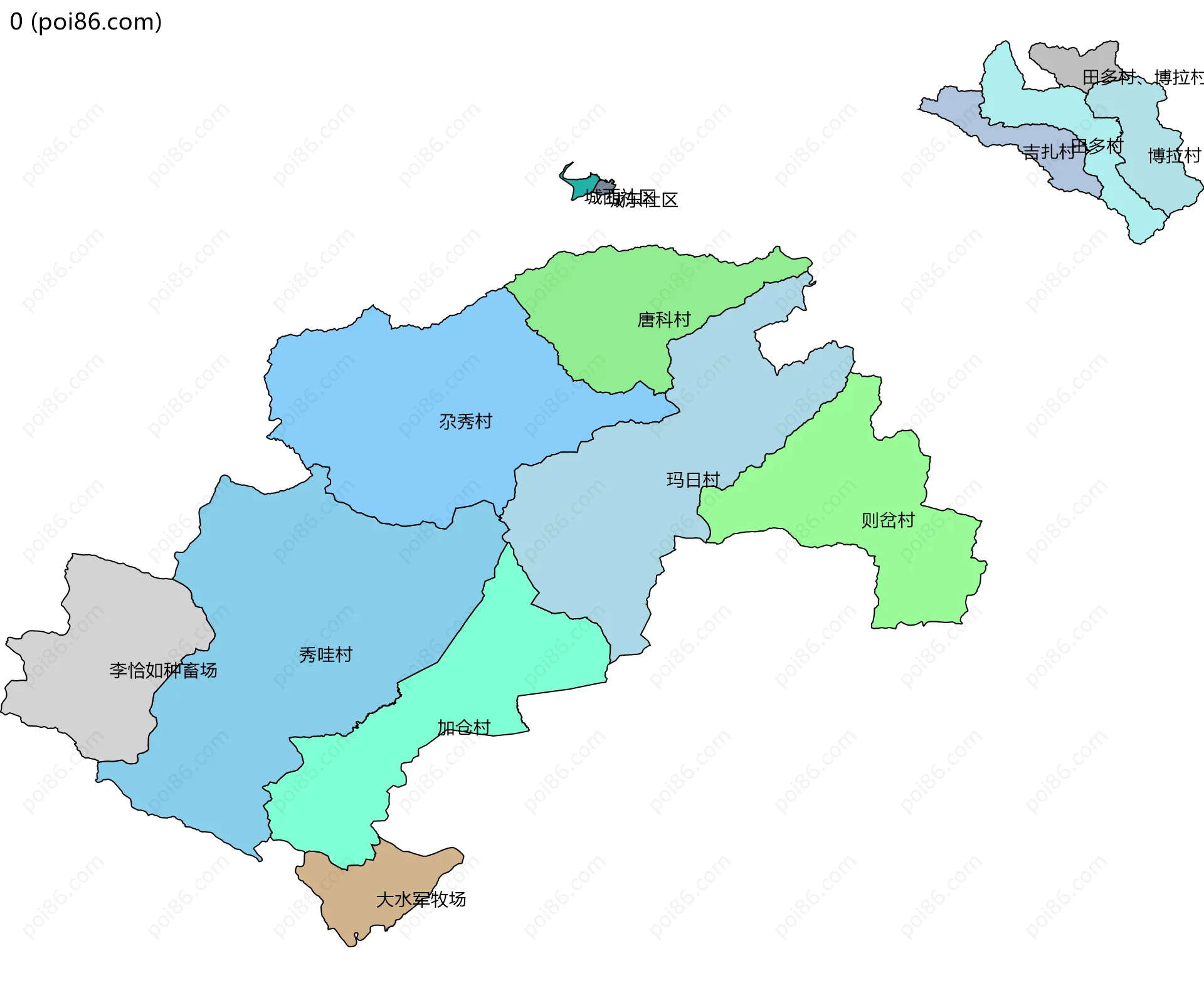 0边界地图(五级行政区划)