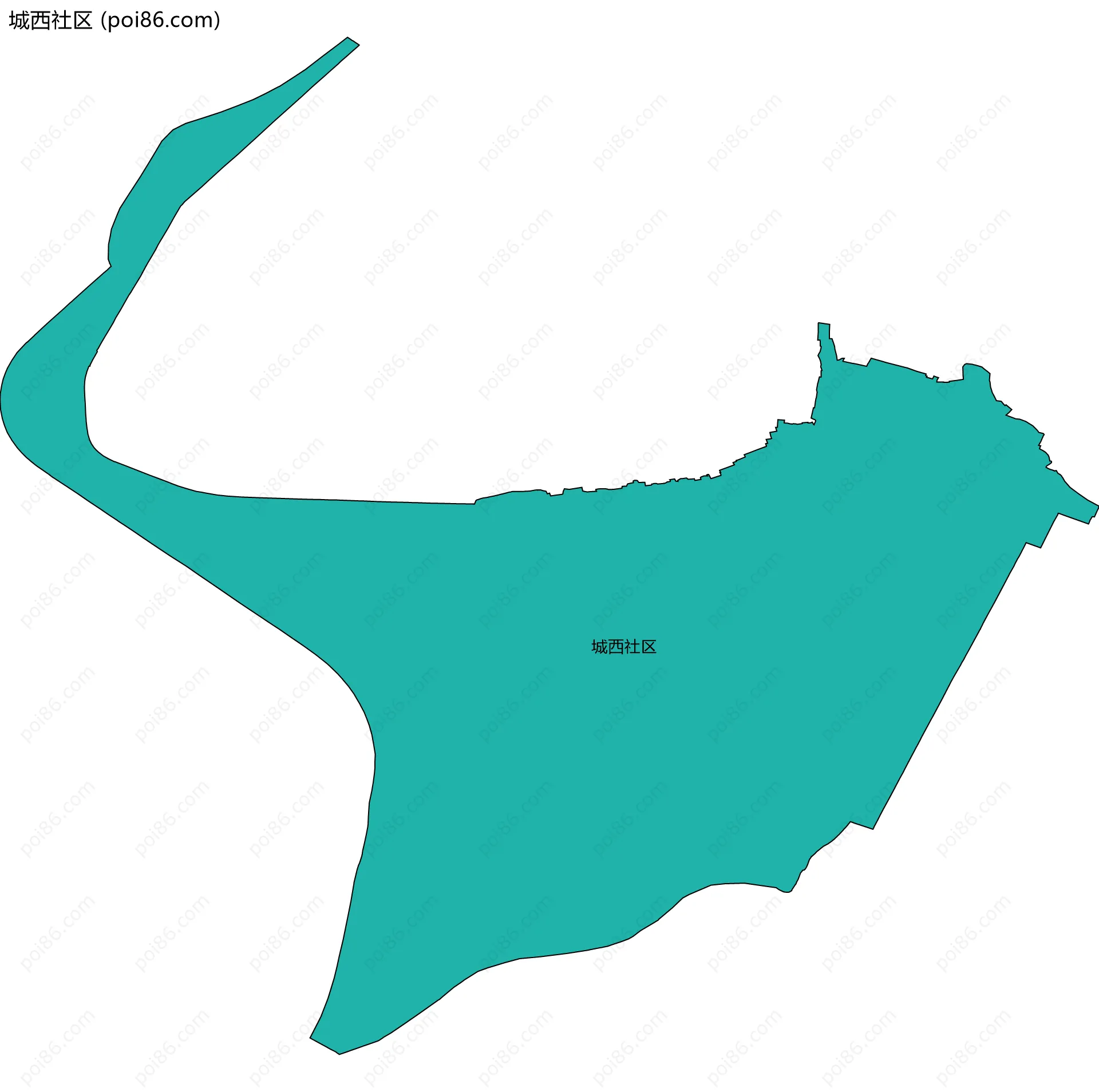 城西社区边界地图