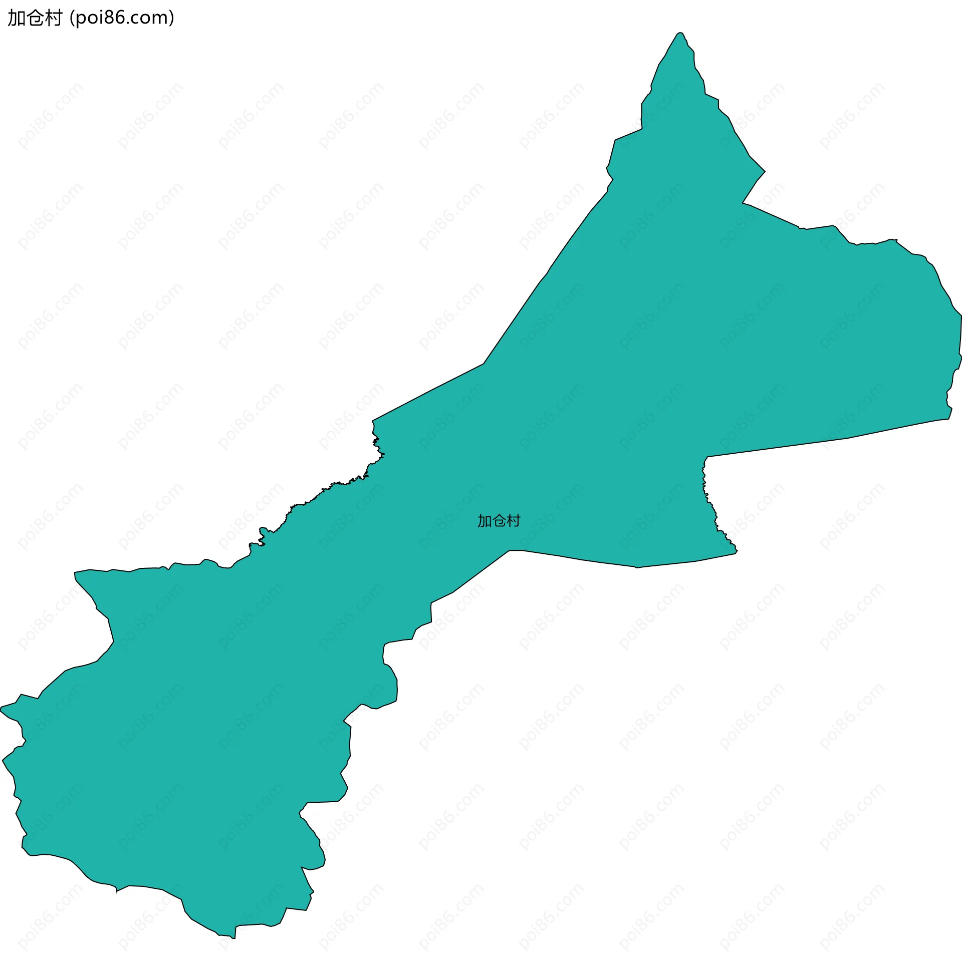 加仓村边界地图