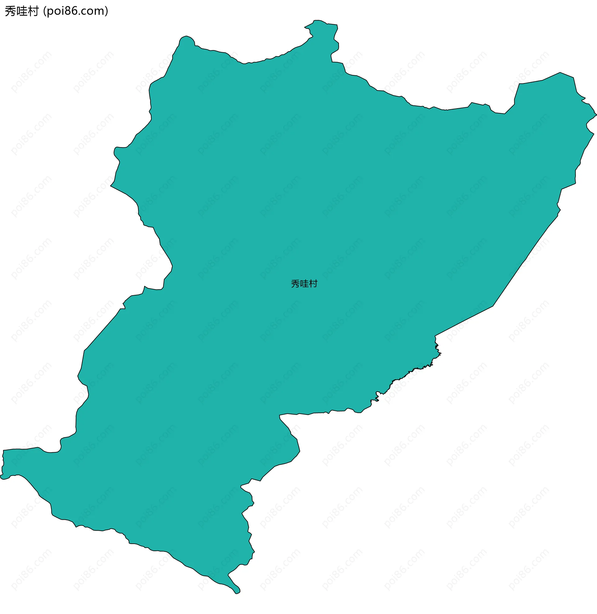 秀哇村边界地图