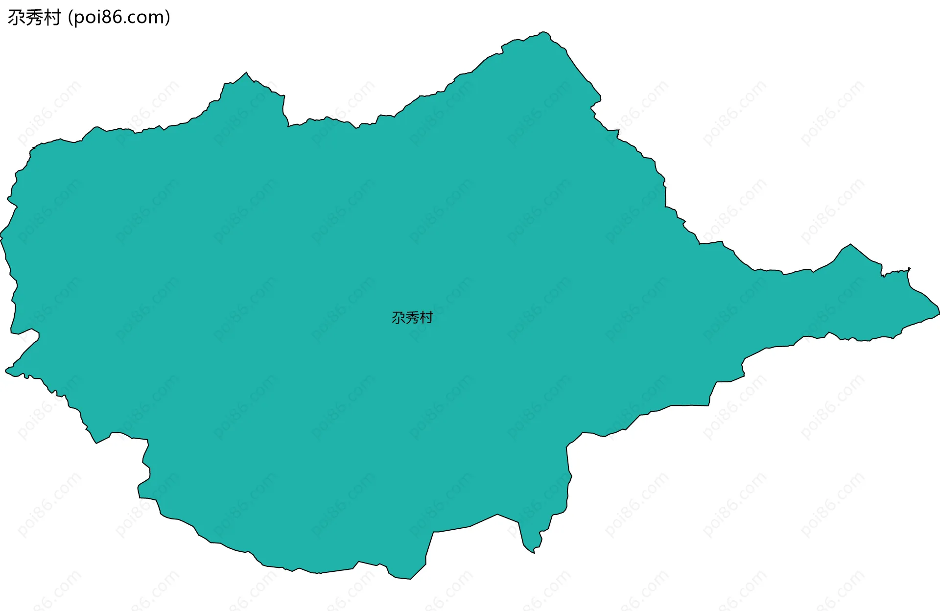 尕秀村边界地图