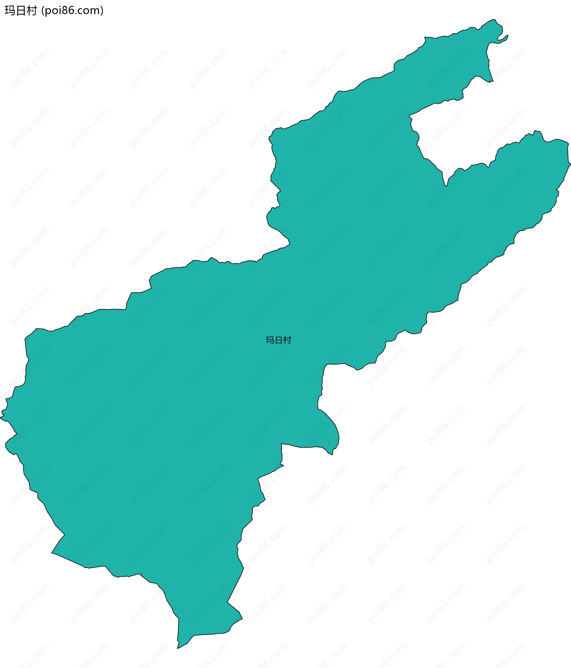 玛日村边界地图