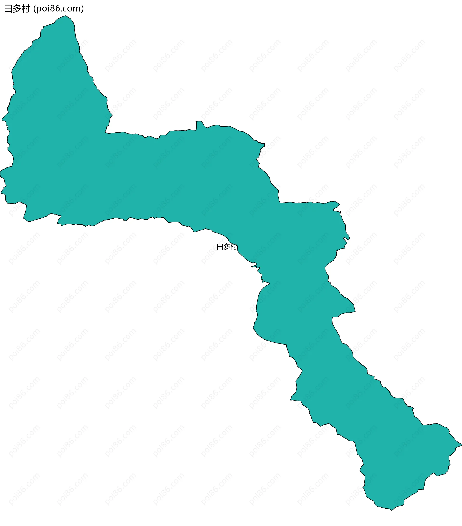 田多村边界地图