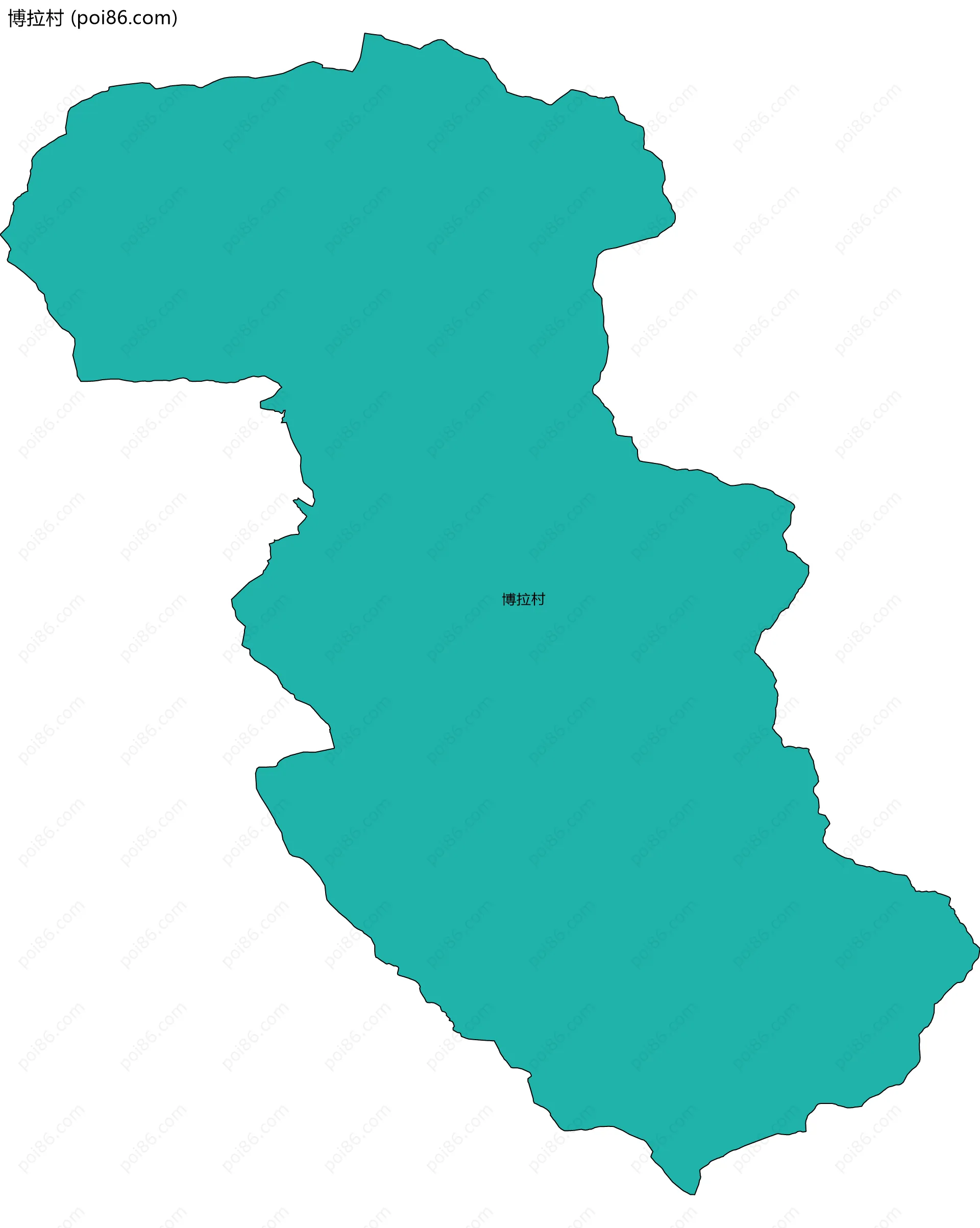 博拉村边界地图