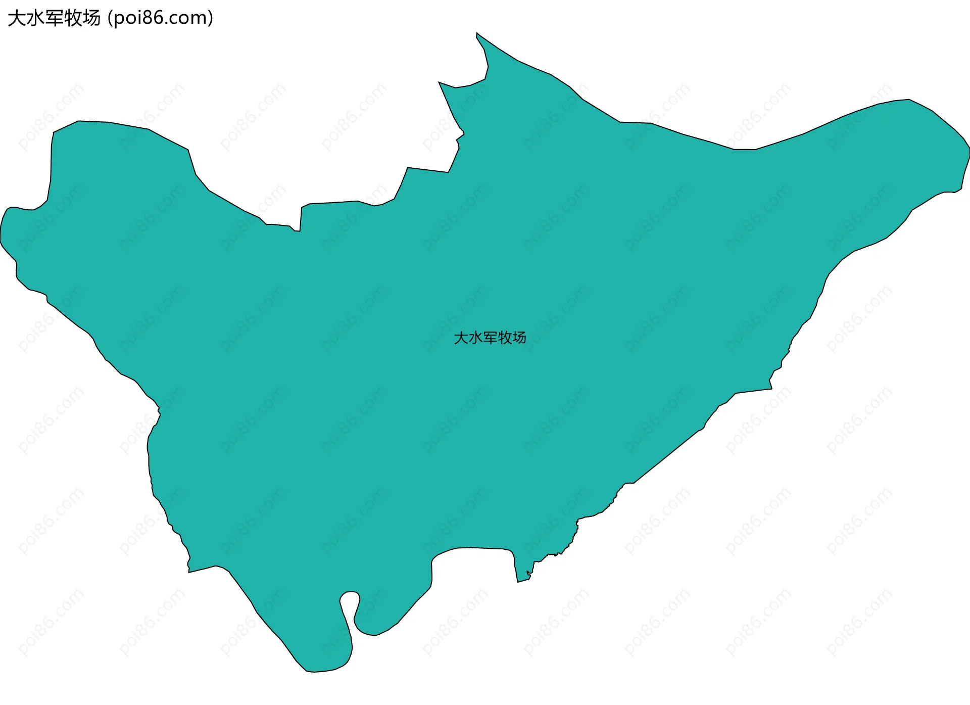 大水军牧场边界地图