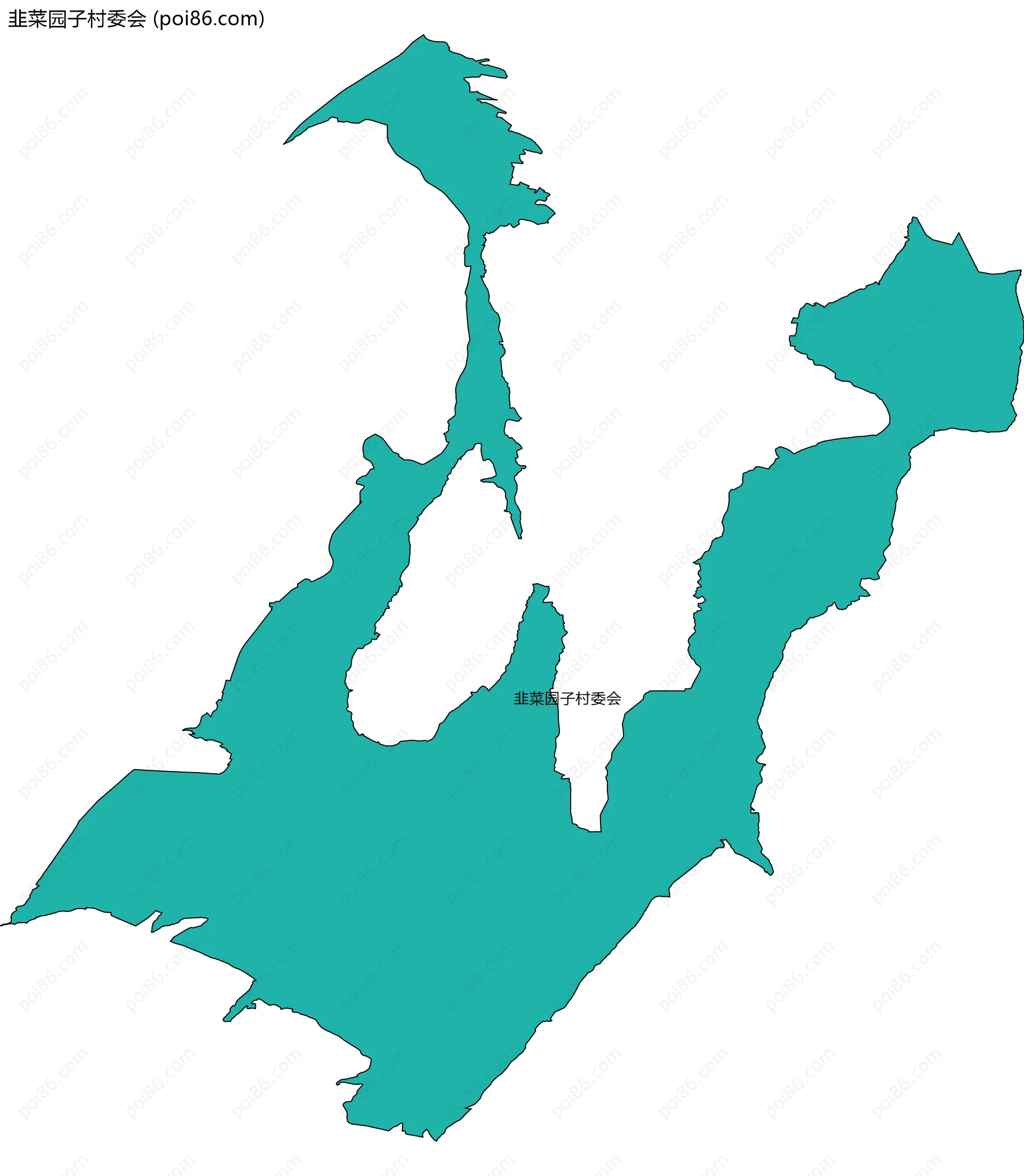 韭菜园子村委会边界地图