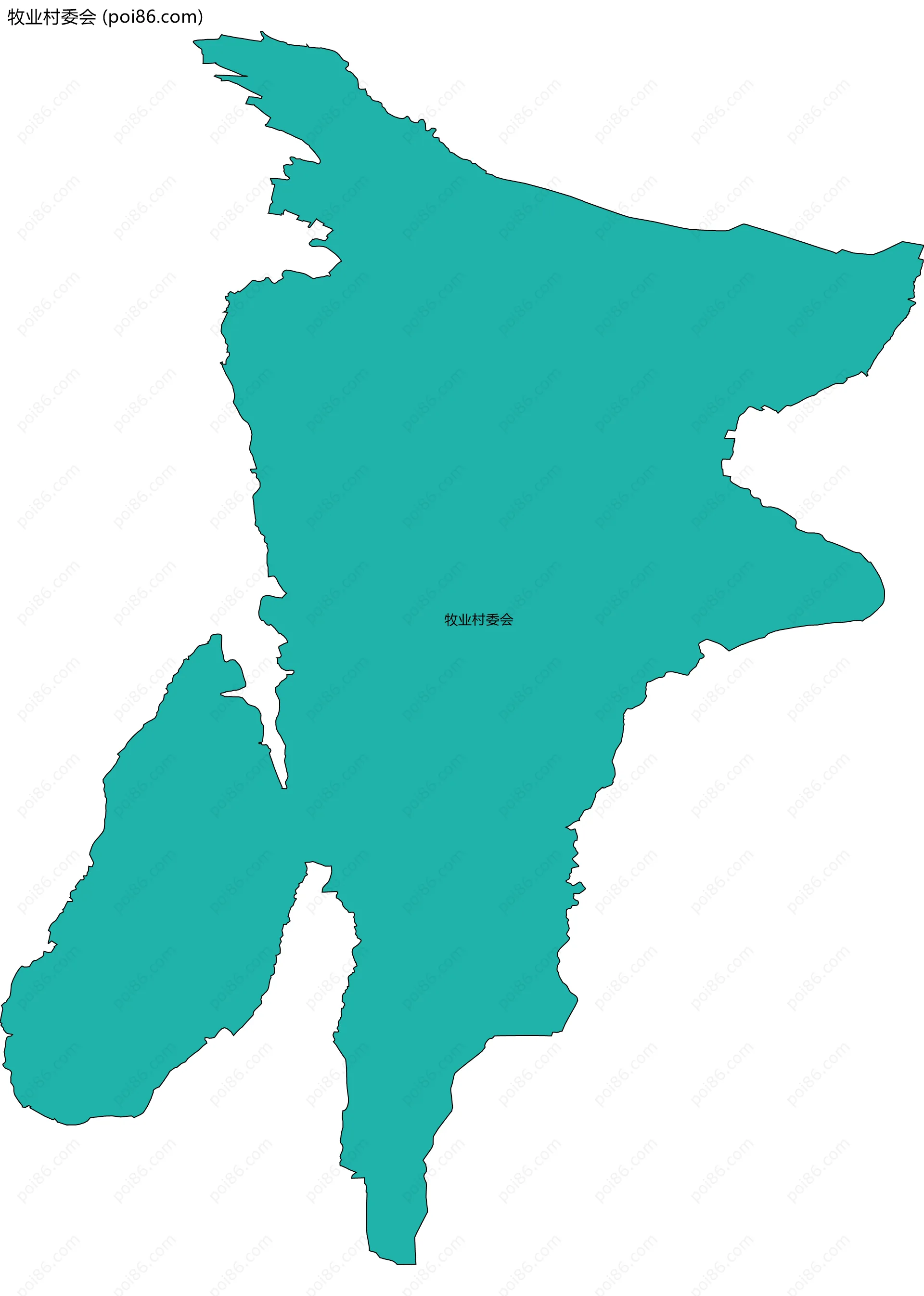 牧业村委会边界地图