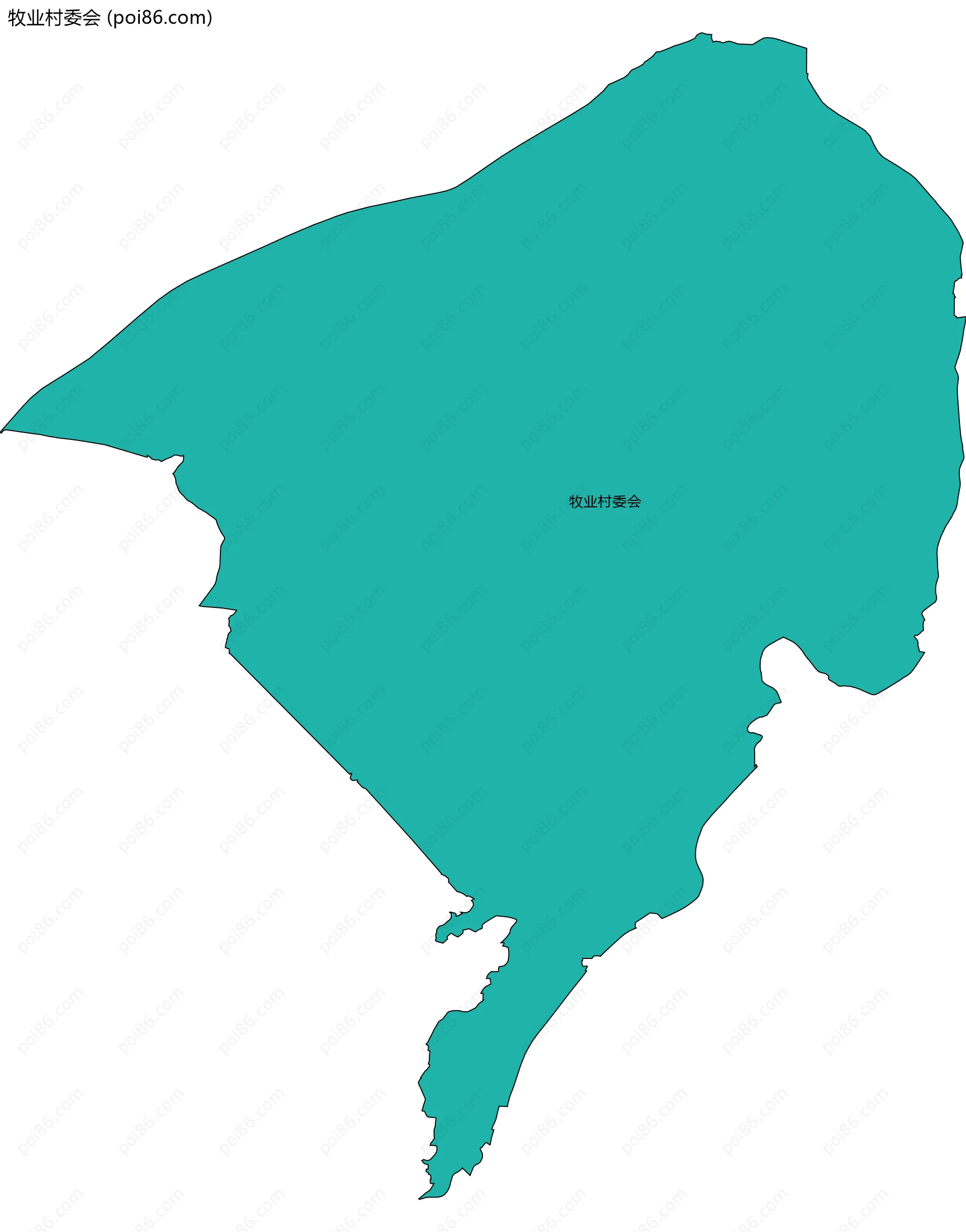 牧业村委会边界地图