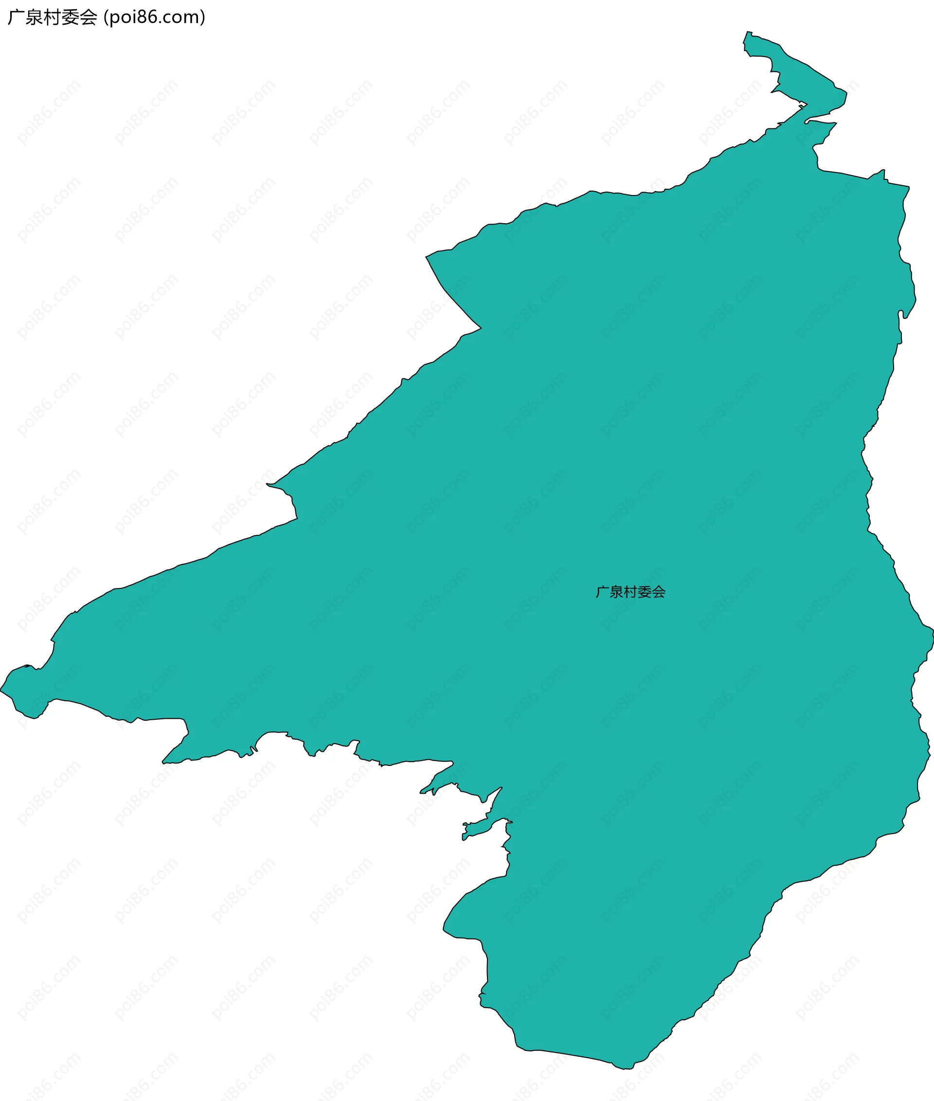 广泉村委会边界地图