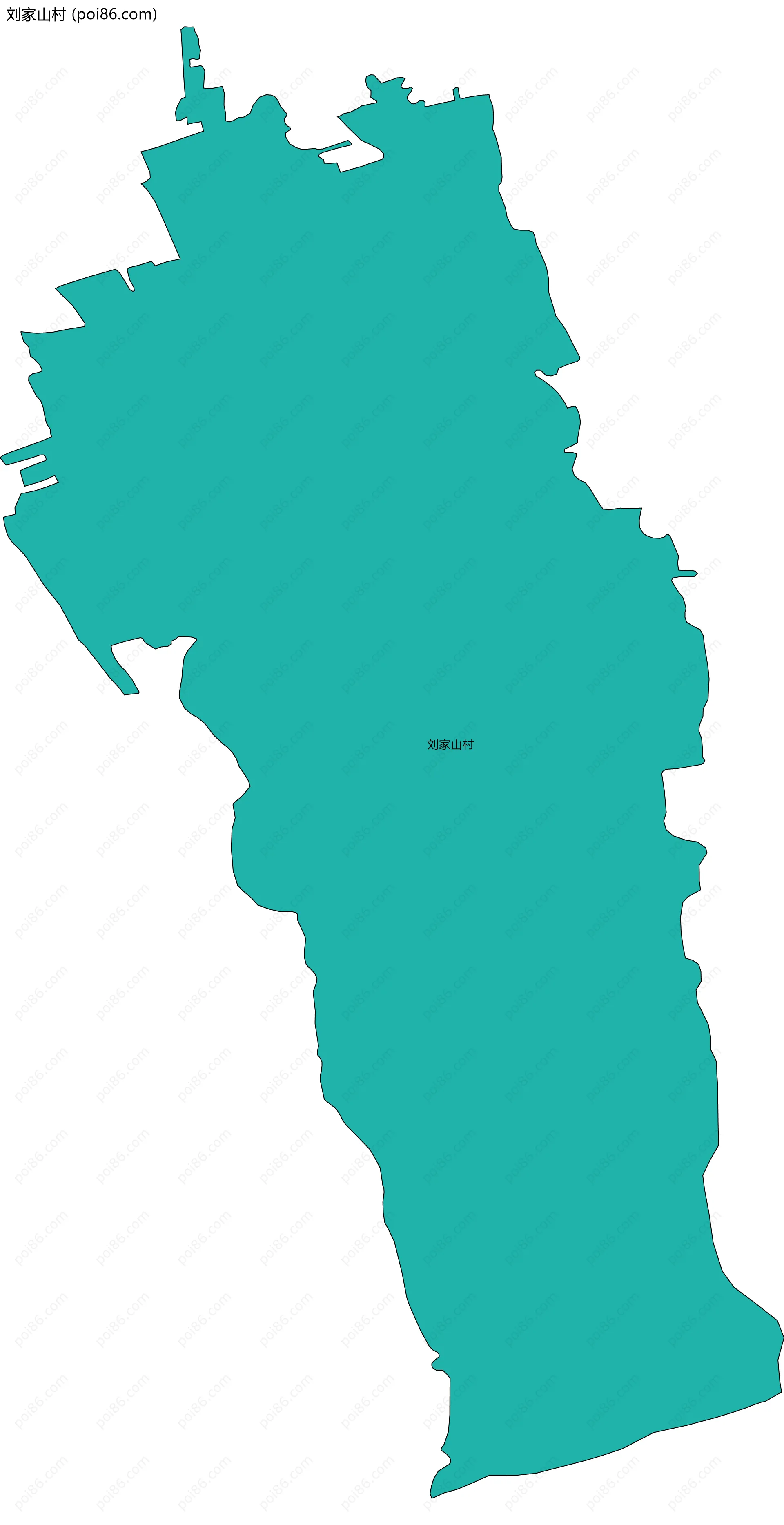 刘家山村边界地图