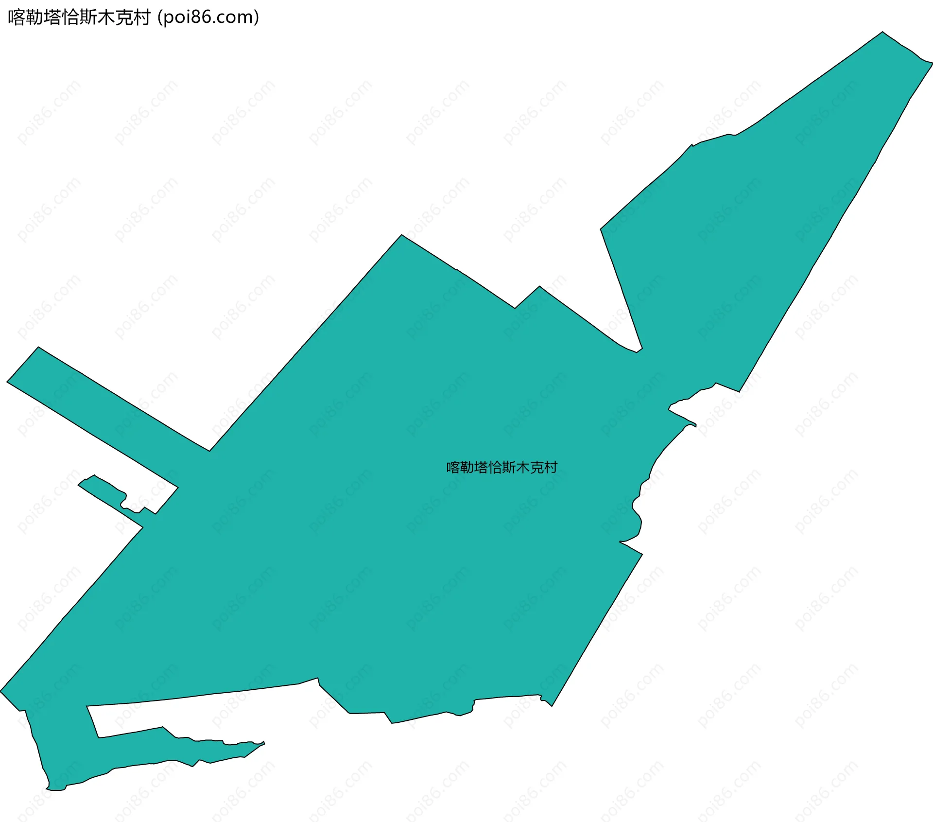 喀勒塔恰斯木克村边界地图