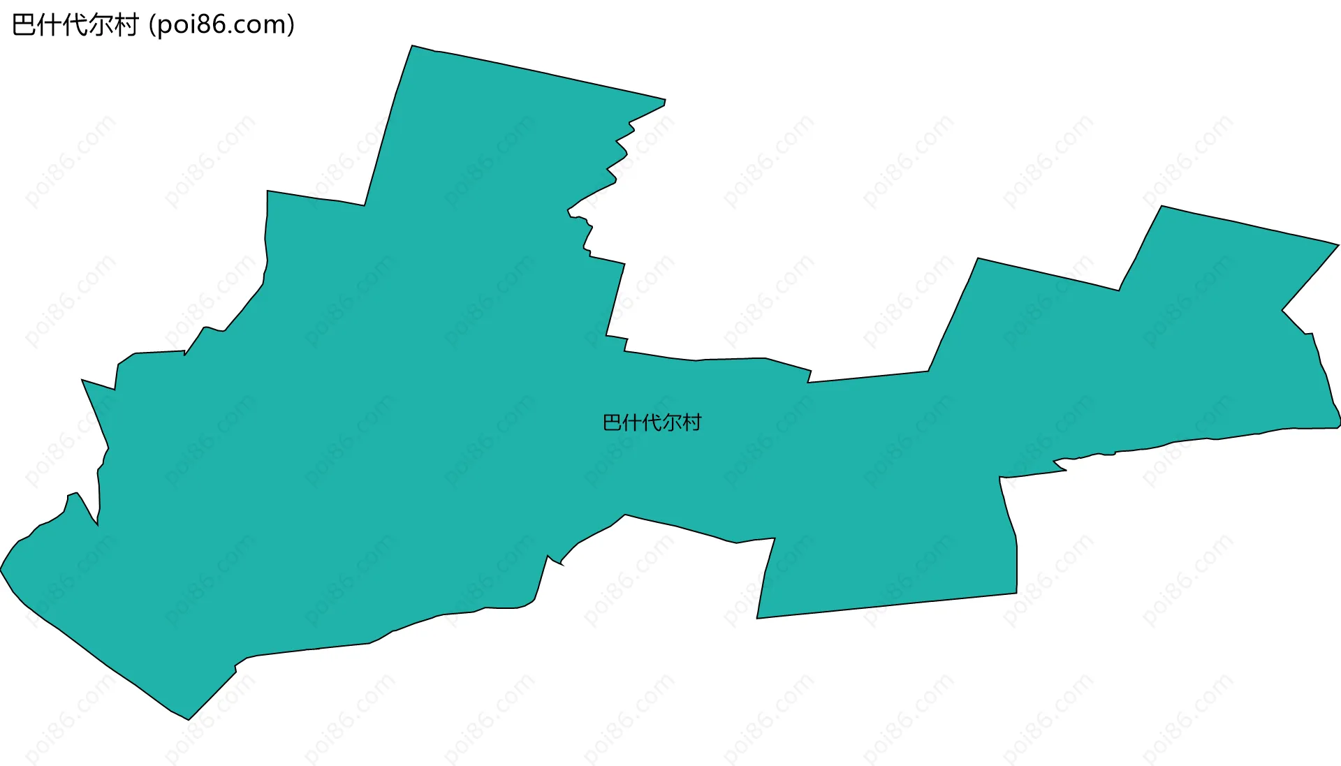 巴什代尔村边界地图