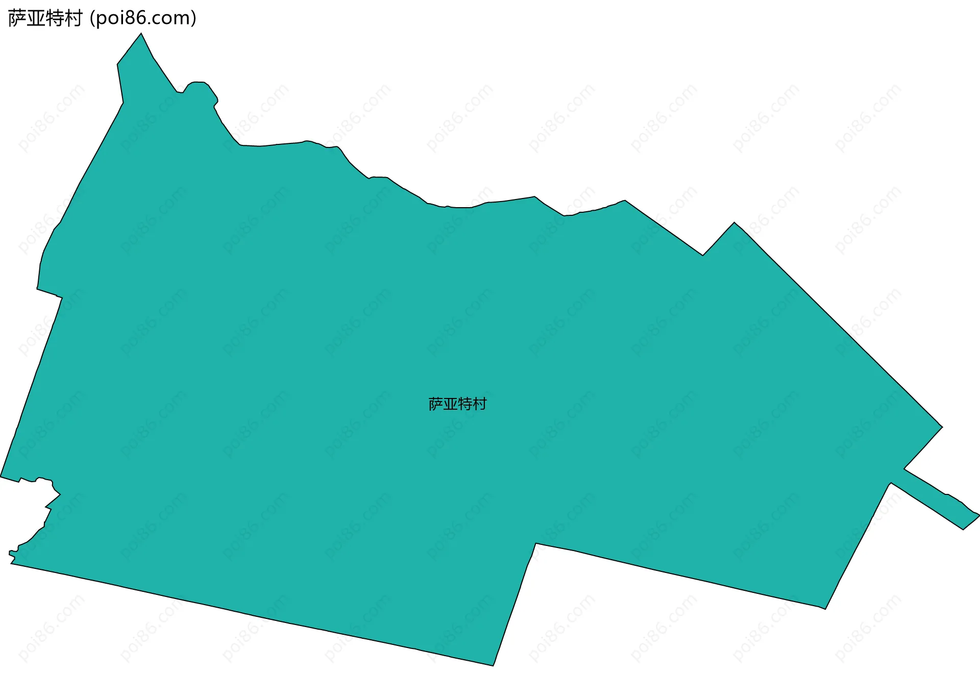 萨亚特村边界地图