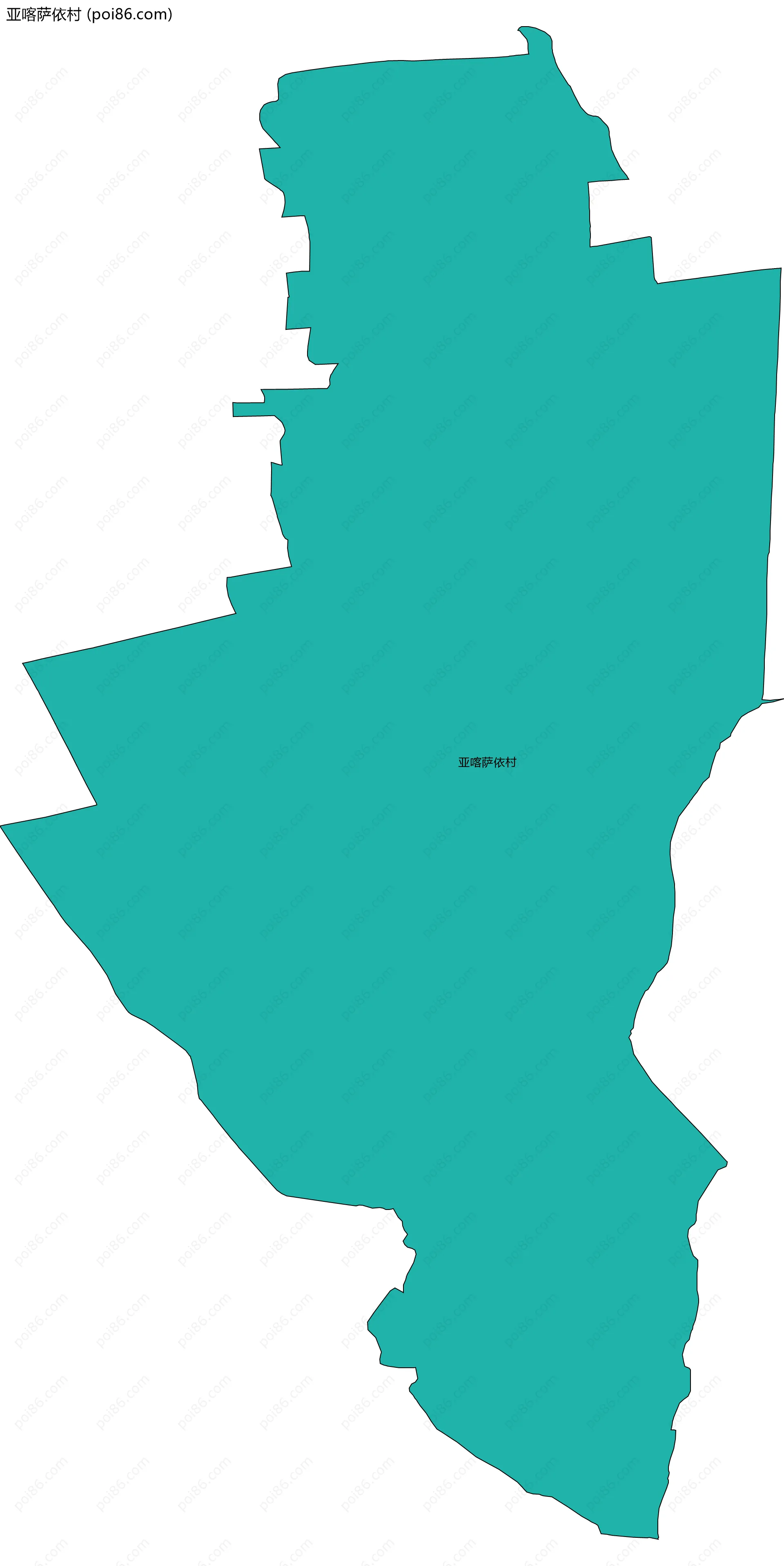 亚喀萨依村边界地图