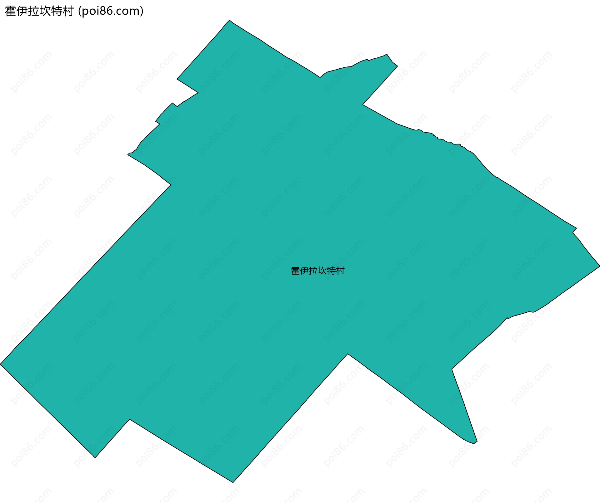 霍伊拉坎特村边界地图