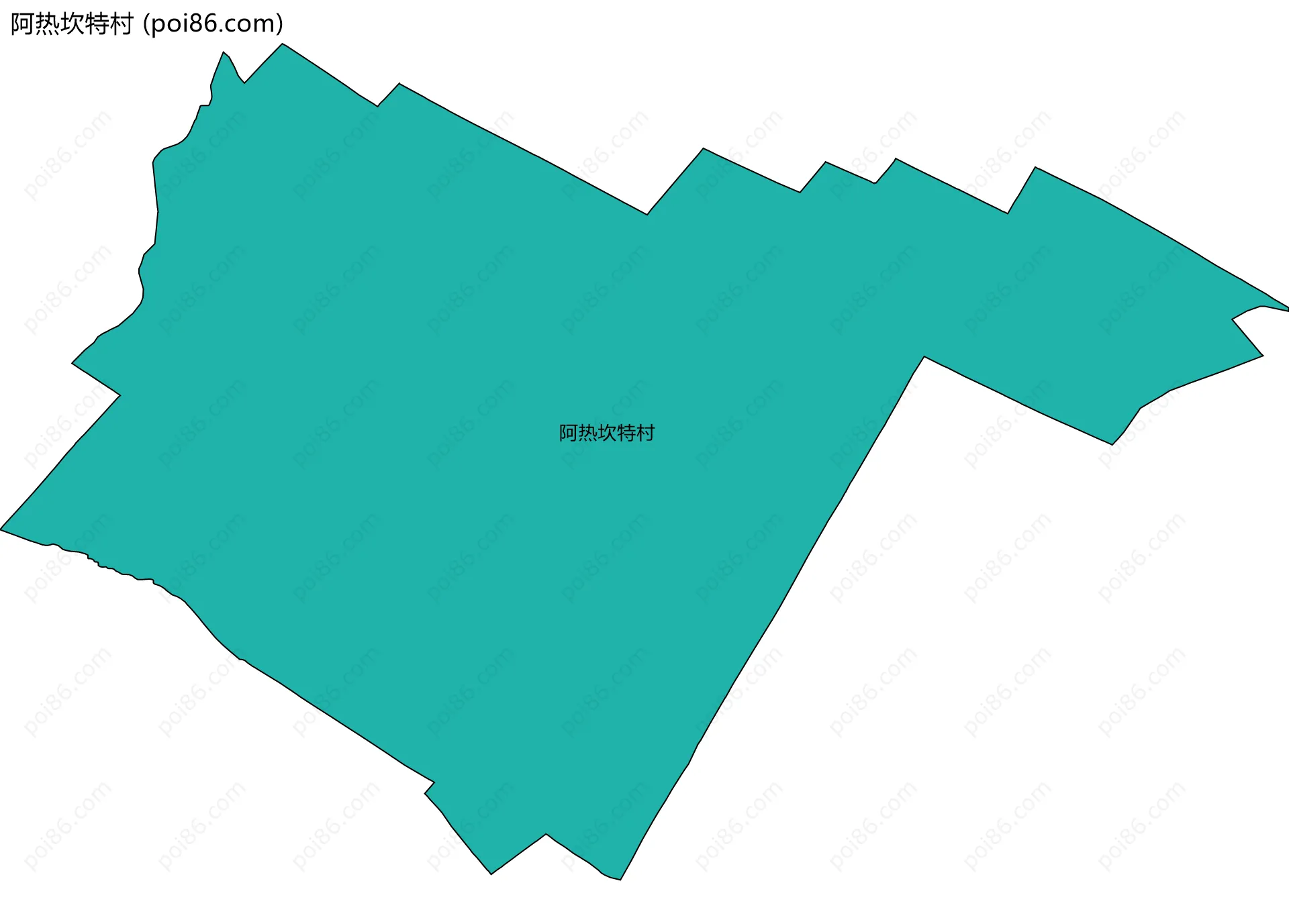 阿热坎特村边界地图