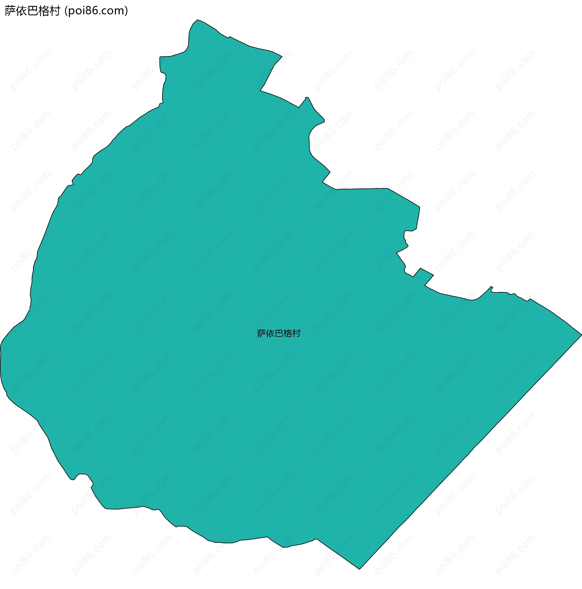 萨依巴格村边界地图