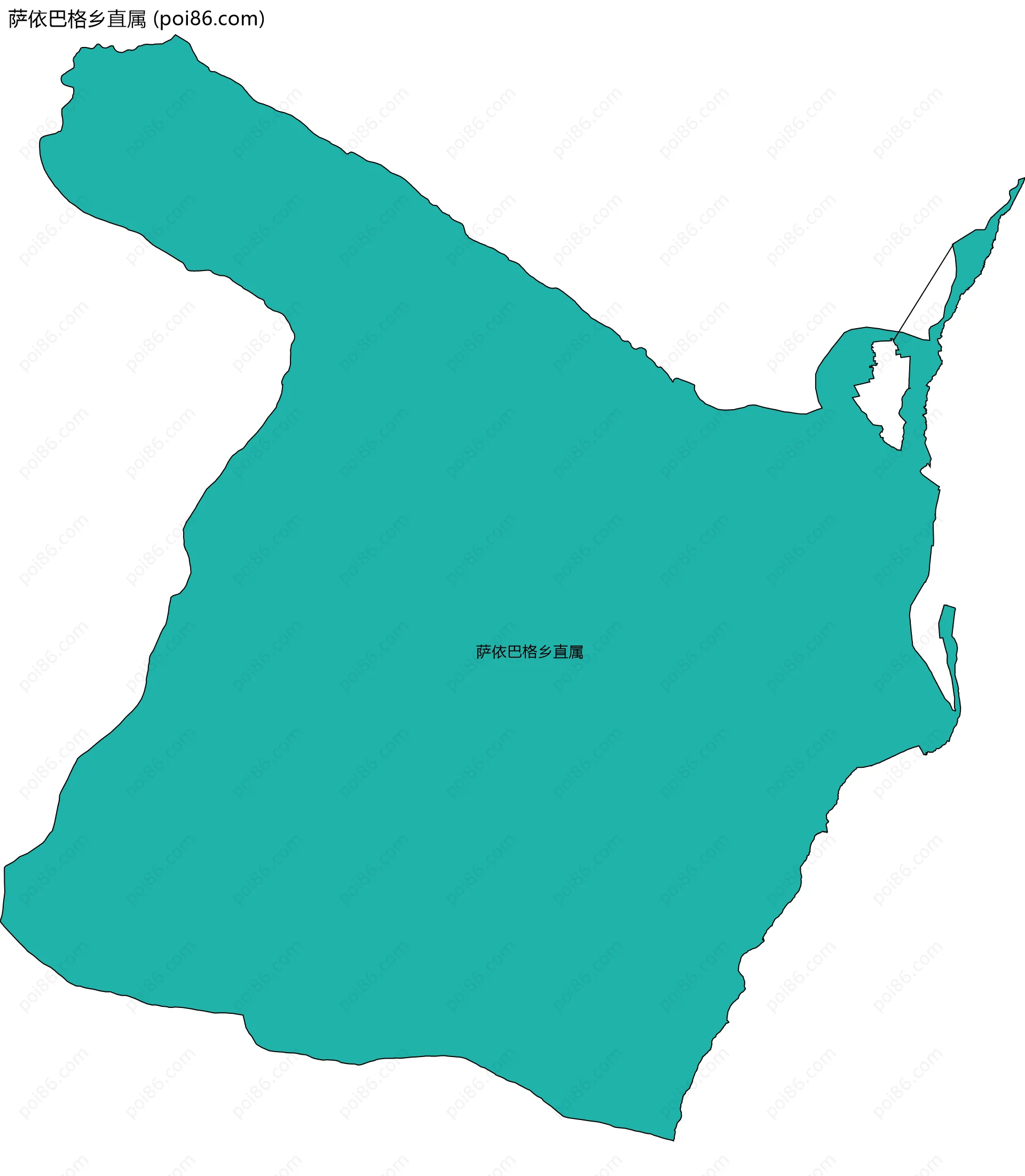 萨依巴格乡直属边界地图