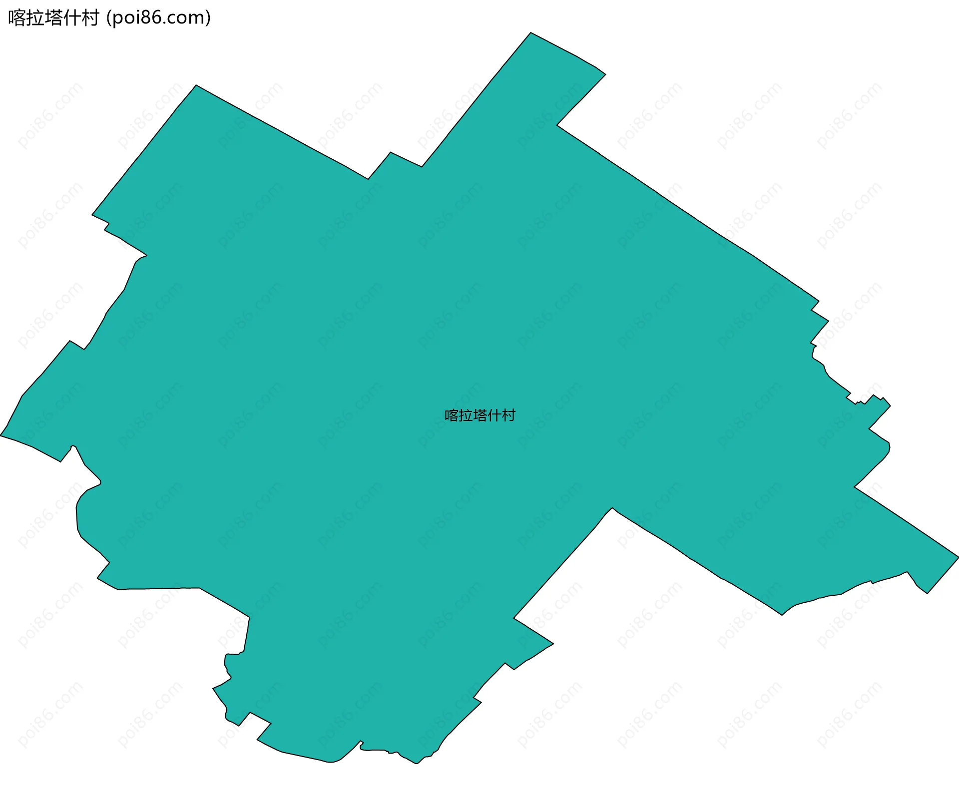 喀拉塔什村边界地图